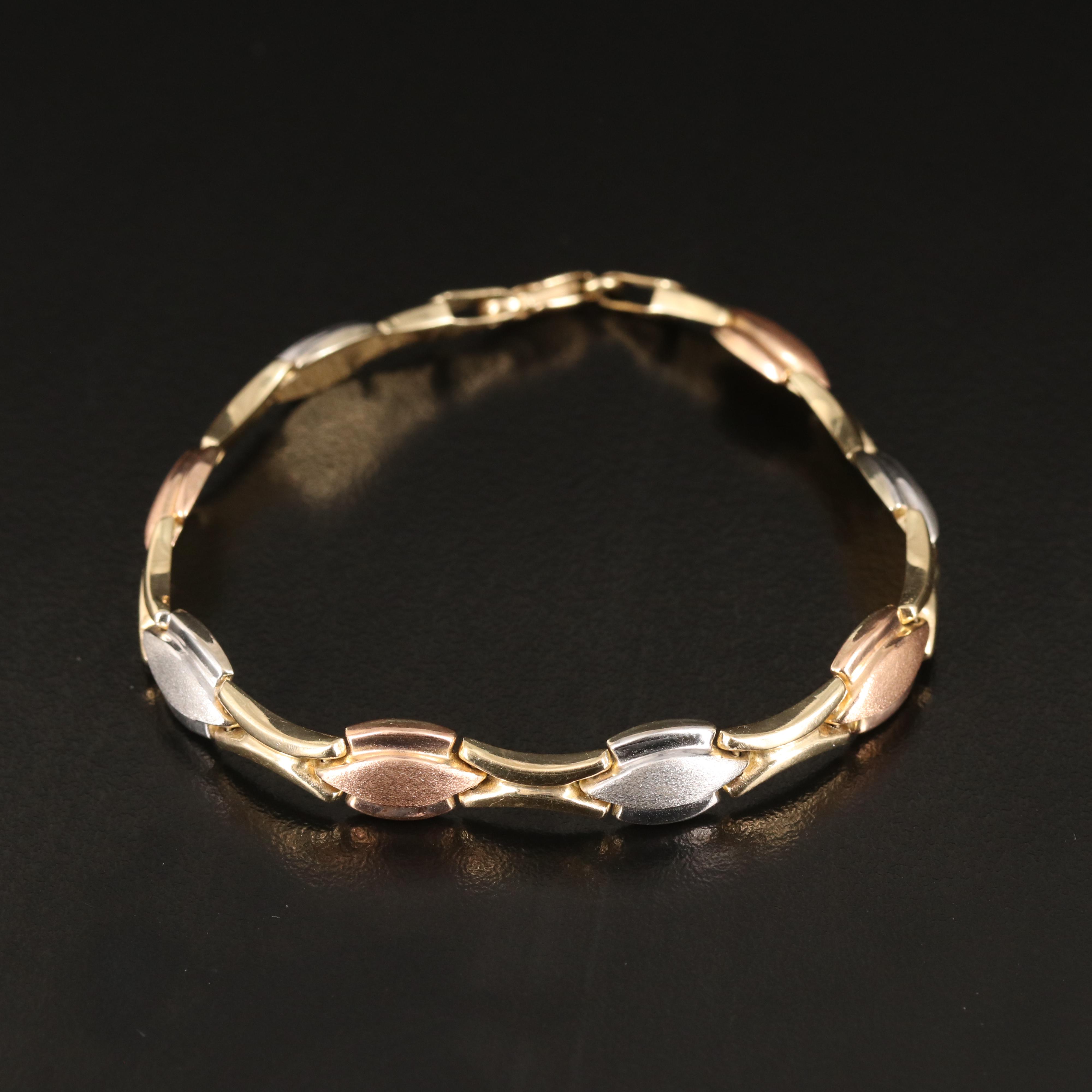 14K Tri-Color Bracelet