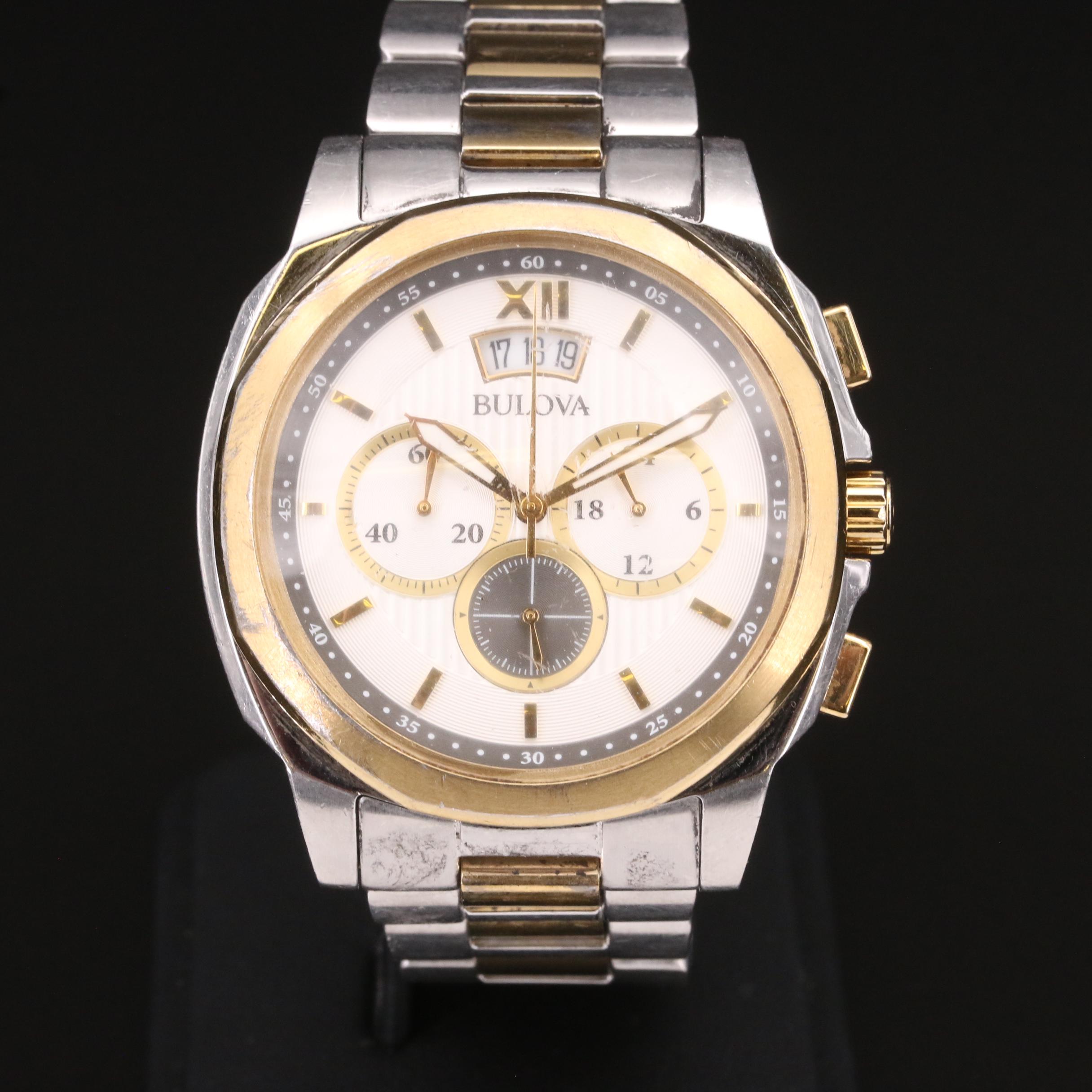 Bulova Two-Tone Chronograph Quartz Watch