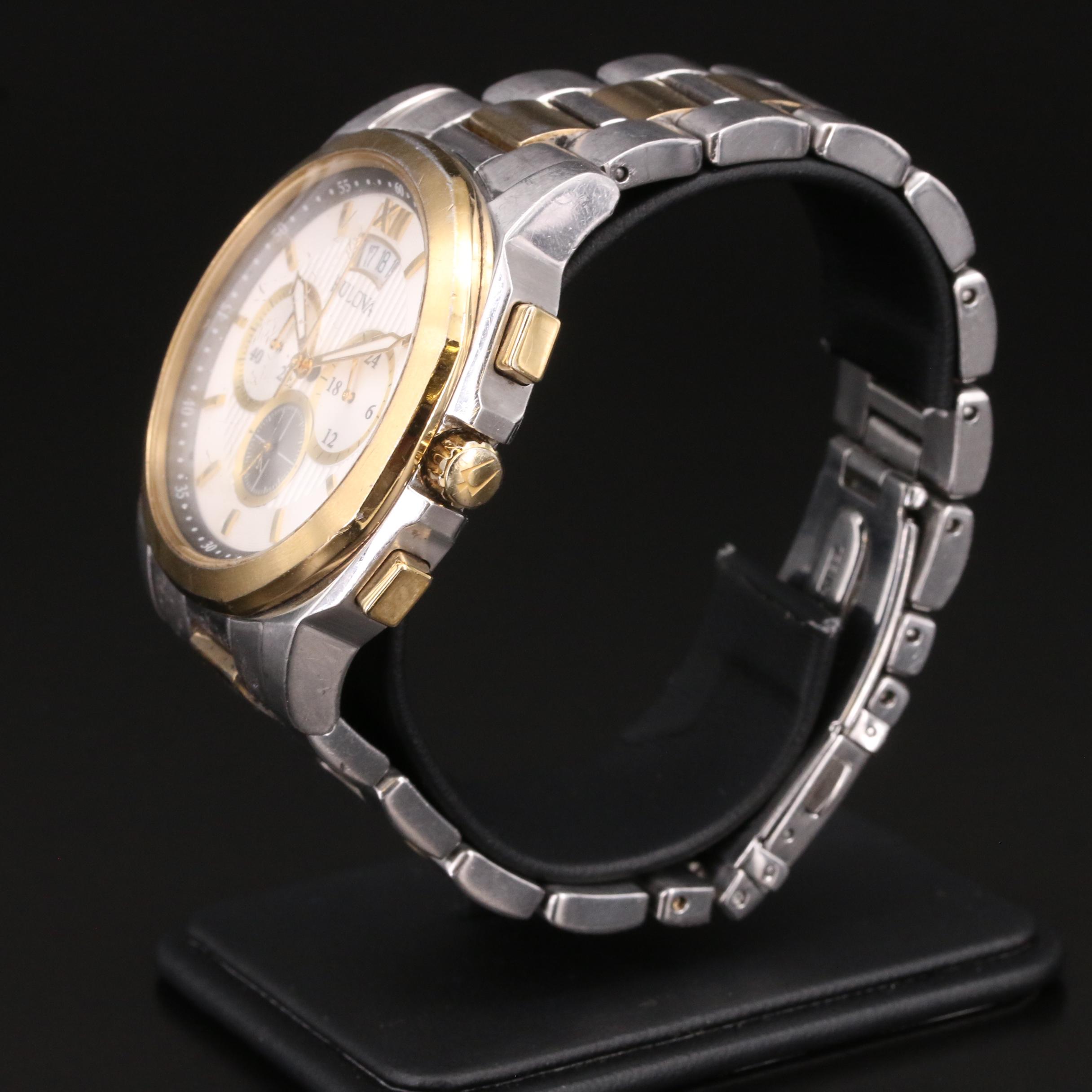 Bulova Two-Tone Chronograph Quartz Watch