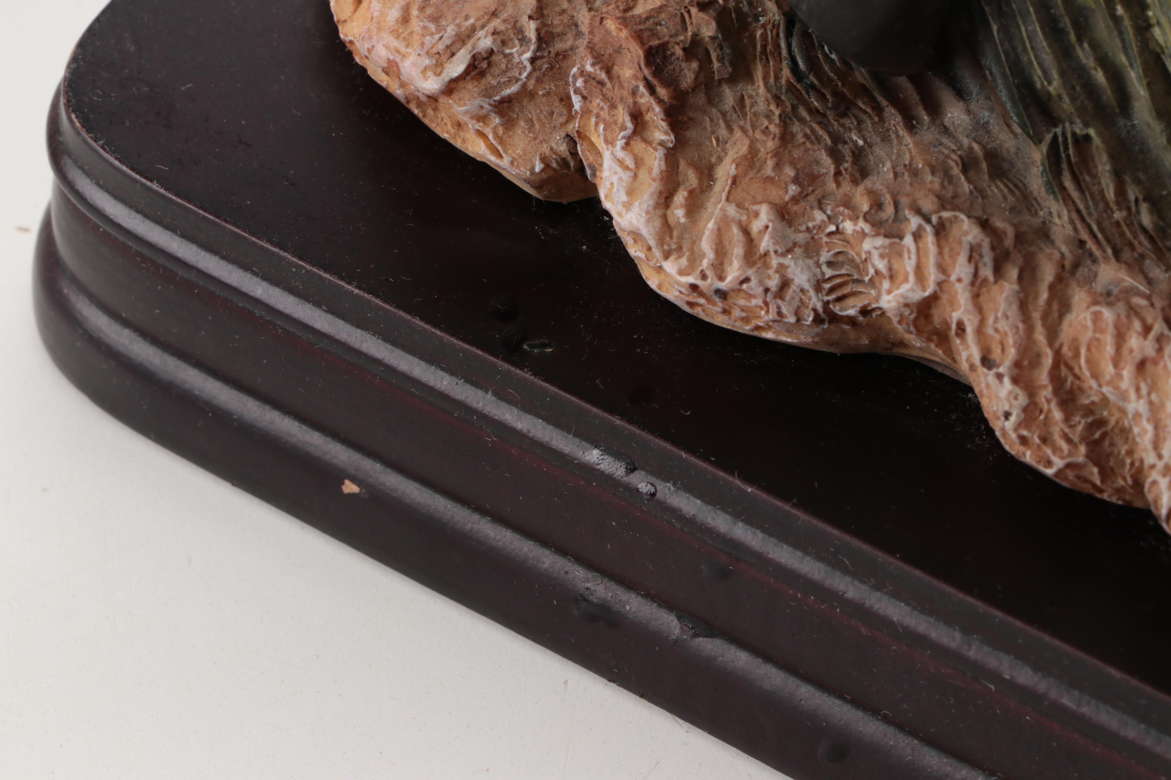 Native American Figures on Horseback Resin Table Lamps