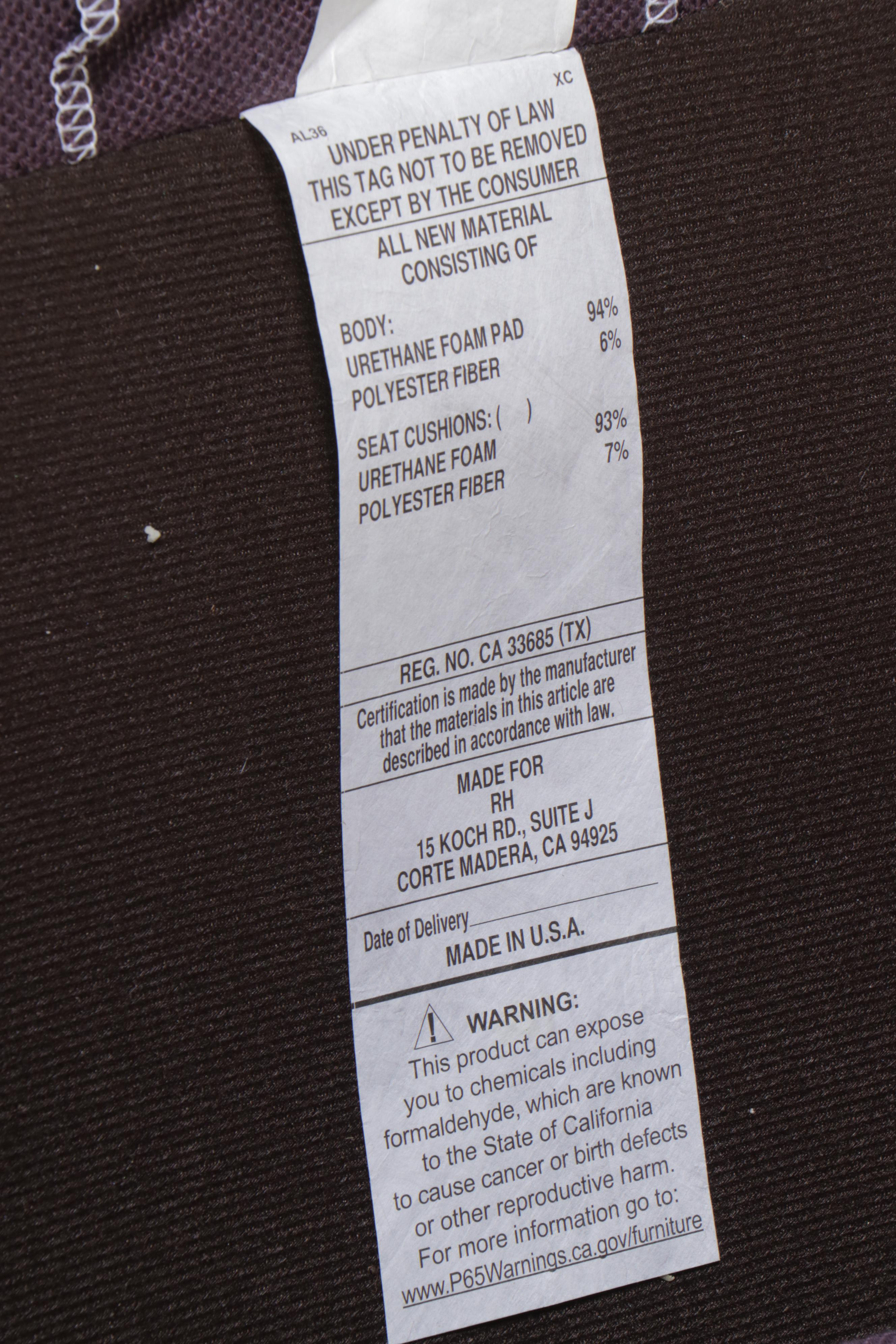 Restoration Hardware Two-Piece Sectional Sofa