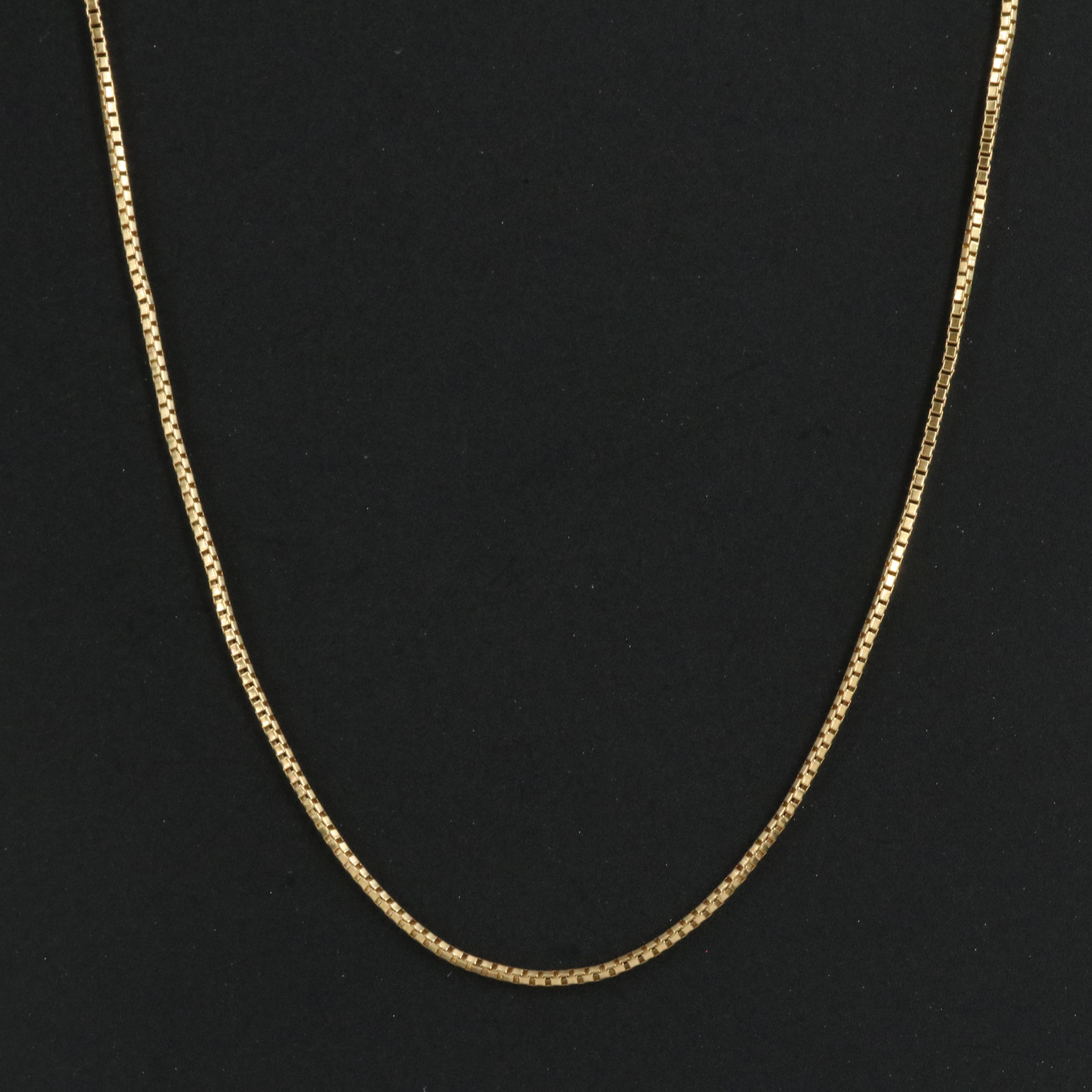 18K Box Chain Necklace