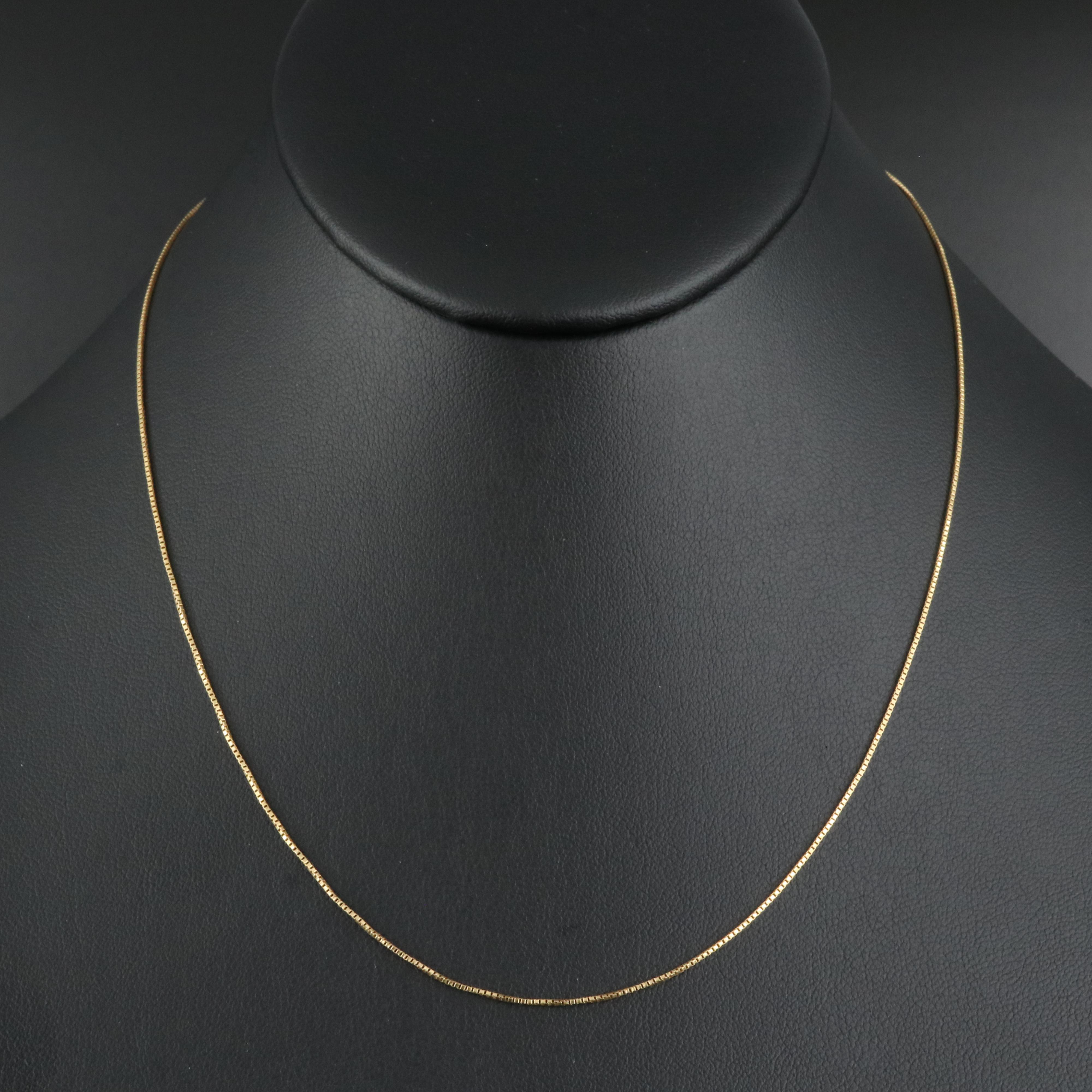 18K Box Chain Necklace