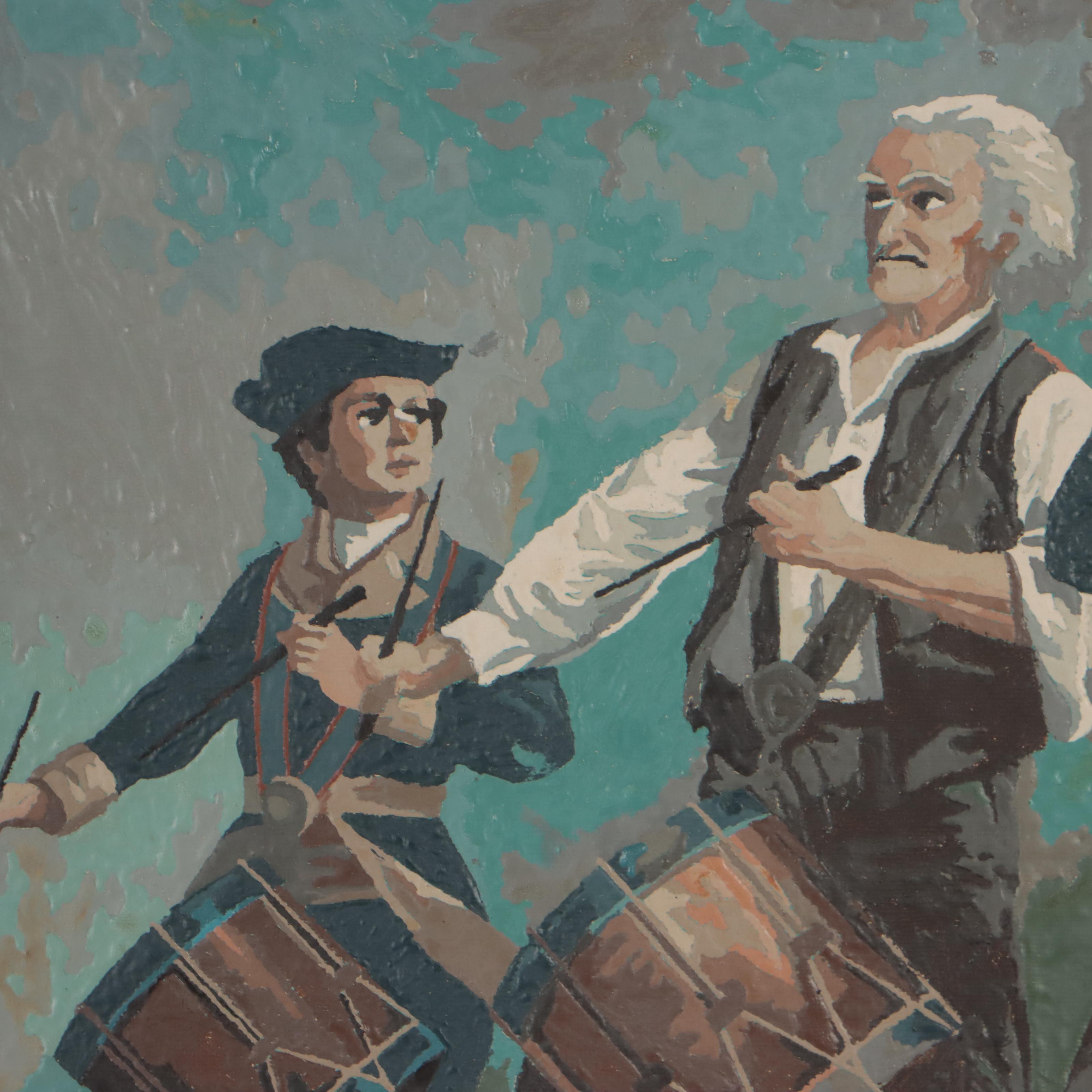 Paint-By-Numbers Acrylic Painting After Archibald Willard "The Spirit of '76"