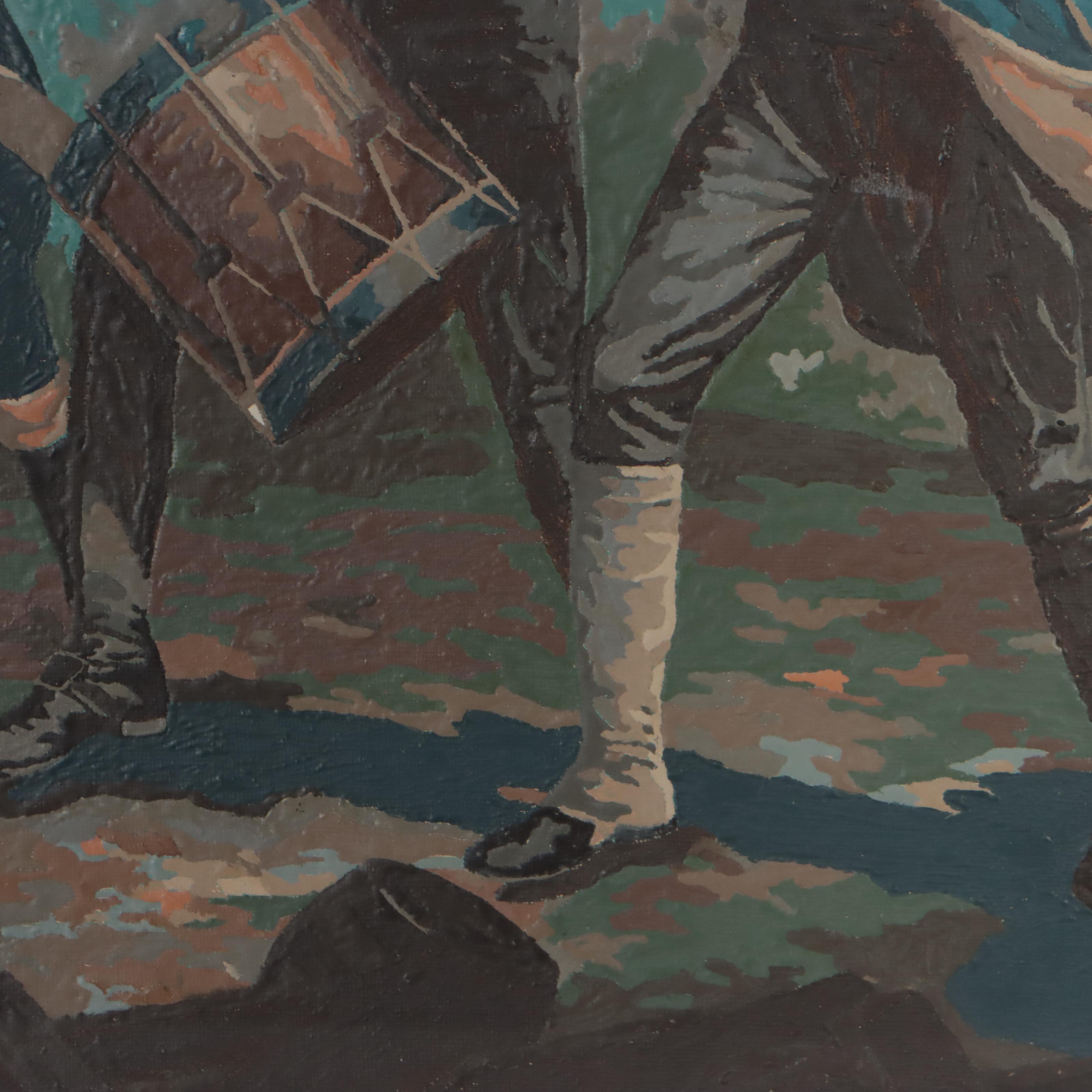 Paint-By-Numbers Acrylic Painting After Archibald Willard "The Spirit of '76"