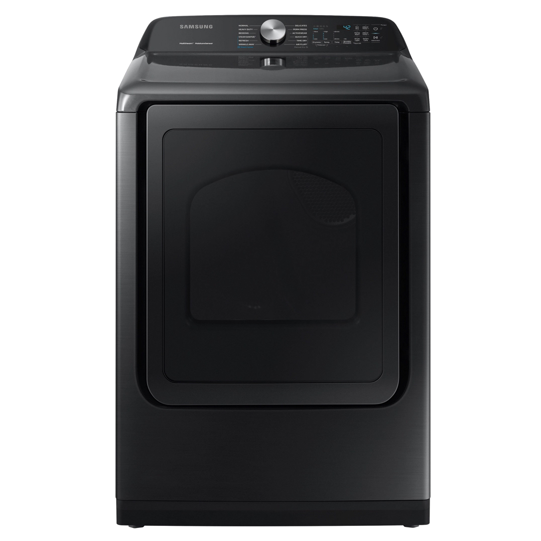 Samsung 7.4 Cu. Ft. Black Stainless Steel Electric Dryer with Steam Sanitize+