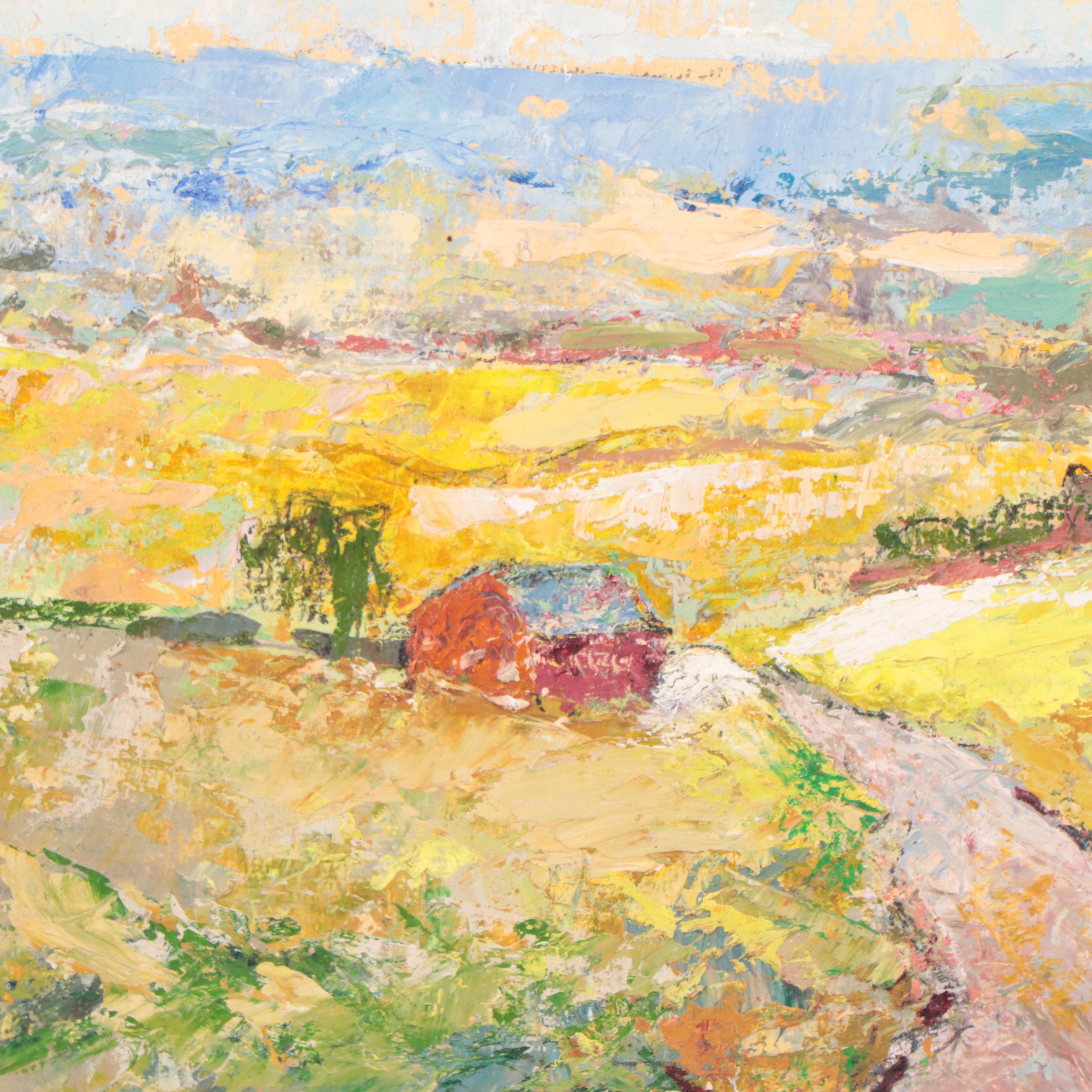 Oil Painting of Pastoral Landscape