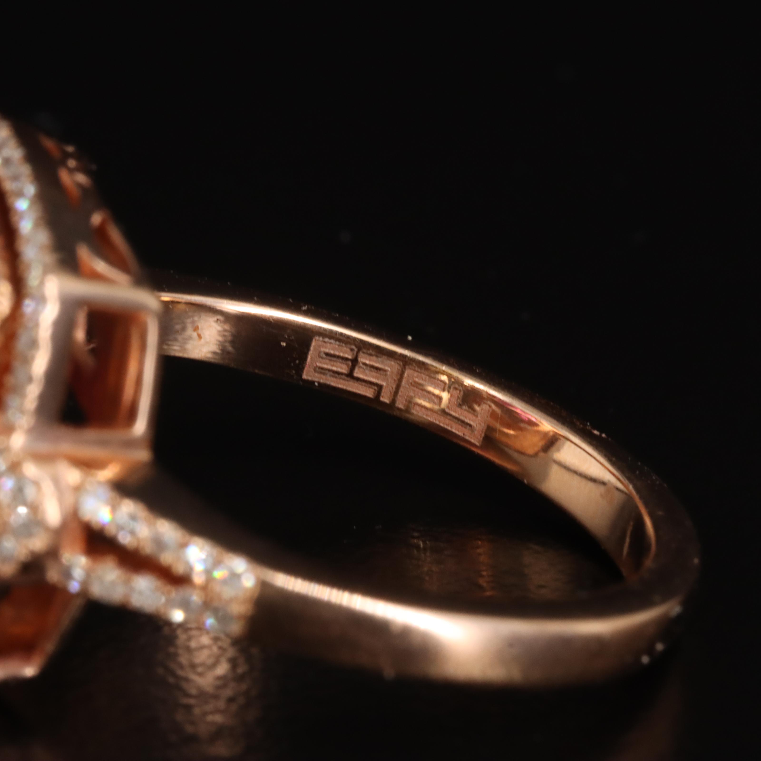 EFFY 14K Rose Gold Rhodolite Garnet and Diamond Ring