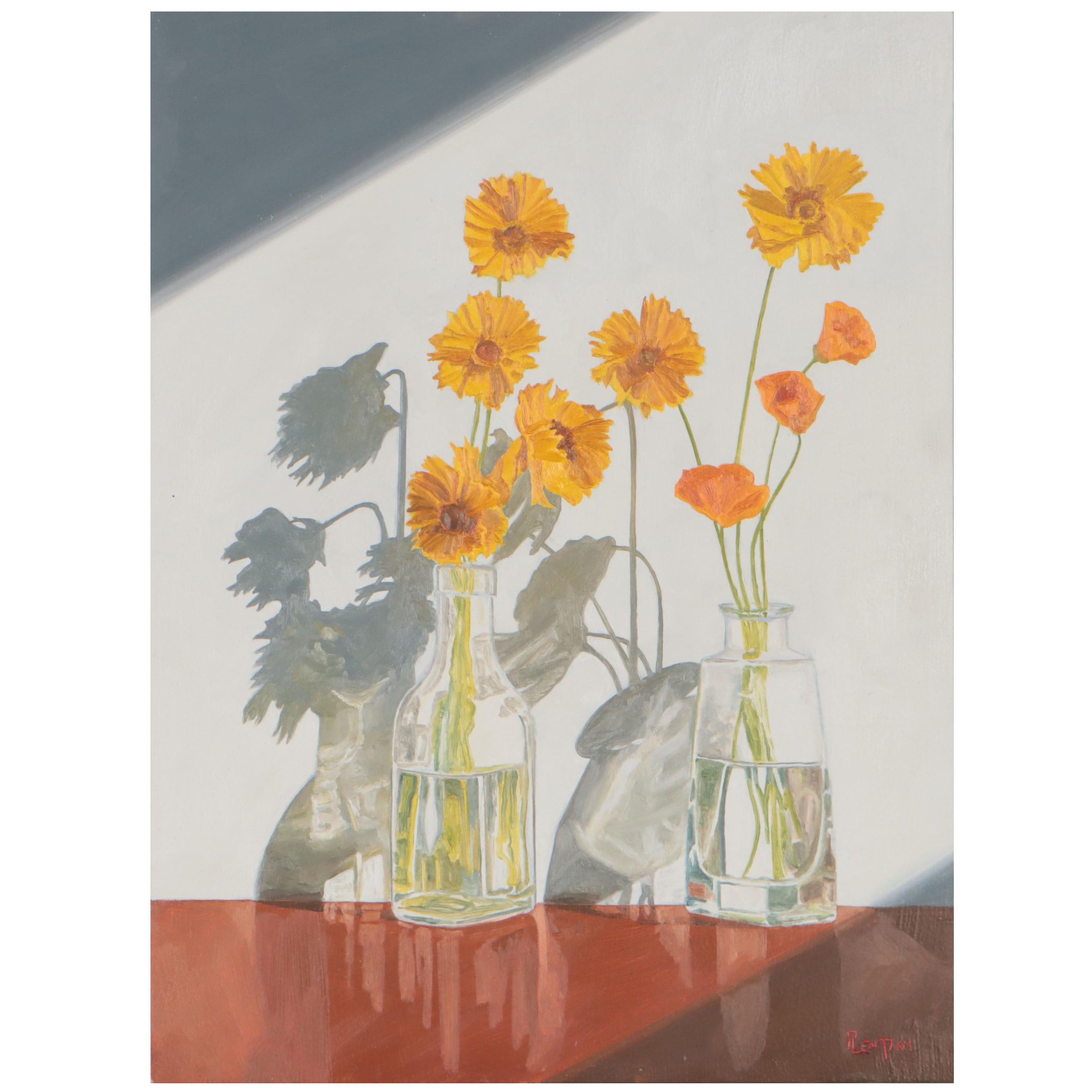 Peter Lentini Oil Painting "Frolic," 21st Century