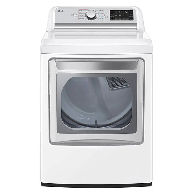 LG 7.3 Cu. Ft. White Ultra Large Capacity Wi-Fi Enabled Rear Control Dryer