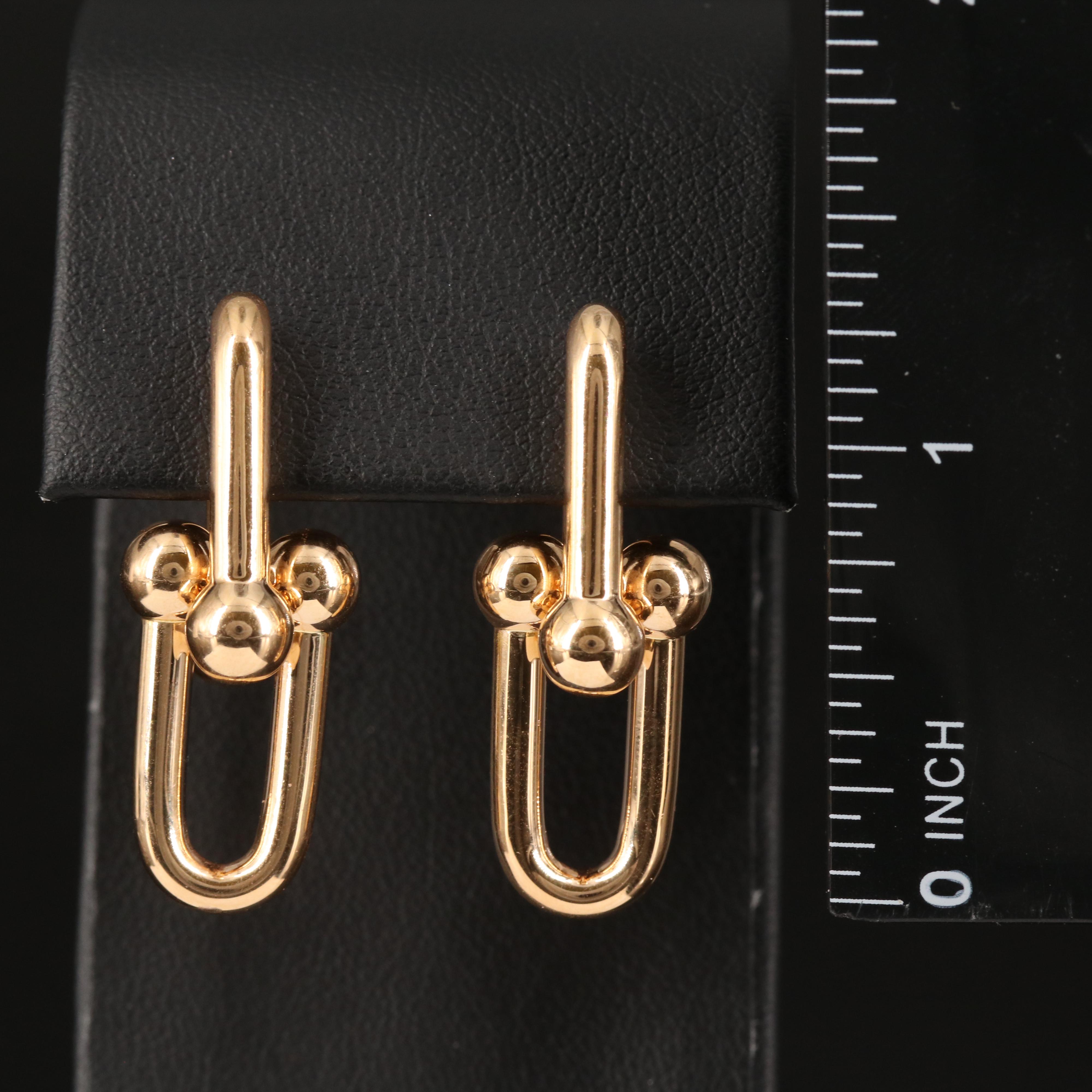 Tiffany & Co. "HardWear" 18K Rose Gold Link Earrings