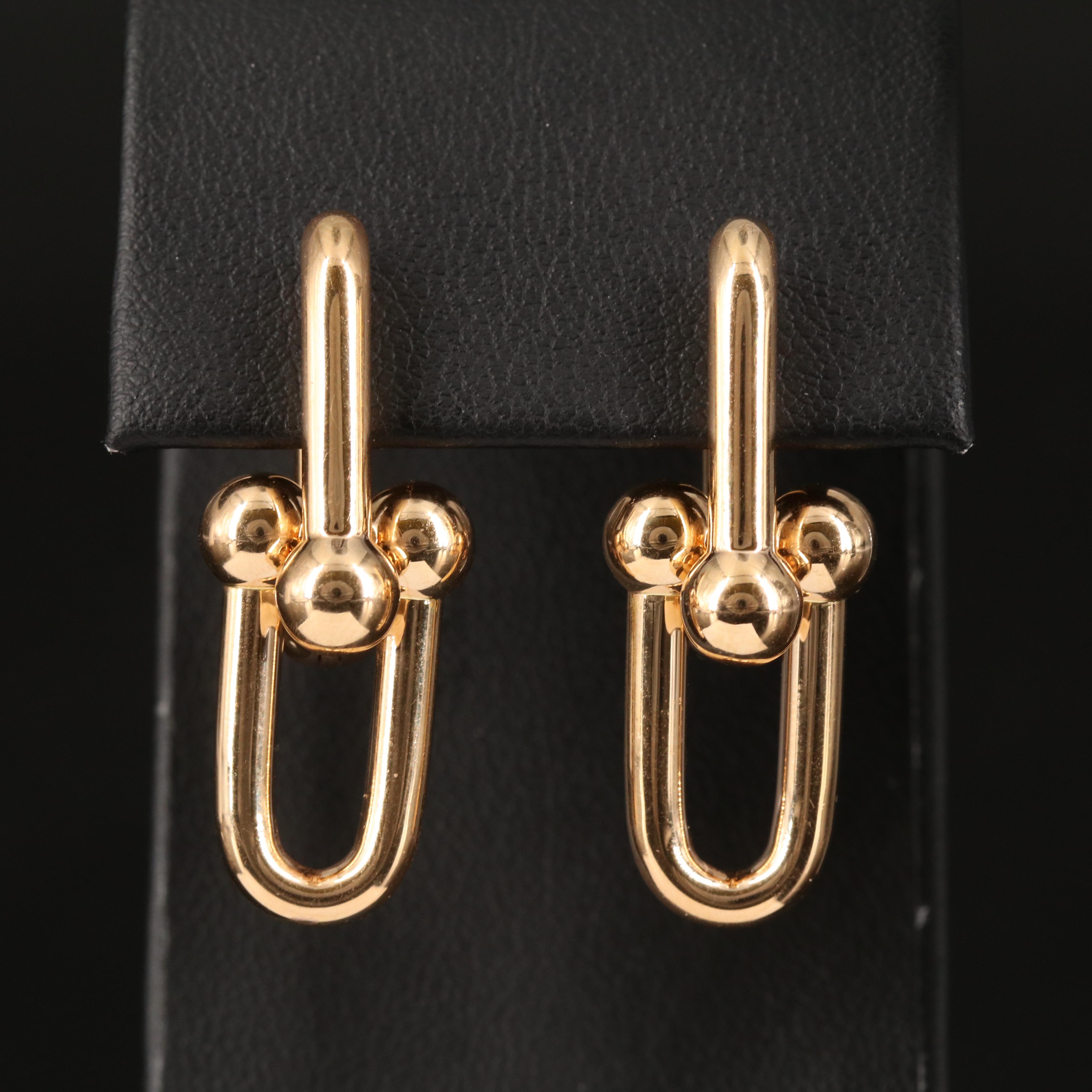 Tiffany & Co. "HardWear" 18K Rose Gold Link Earrings
