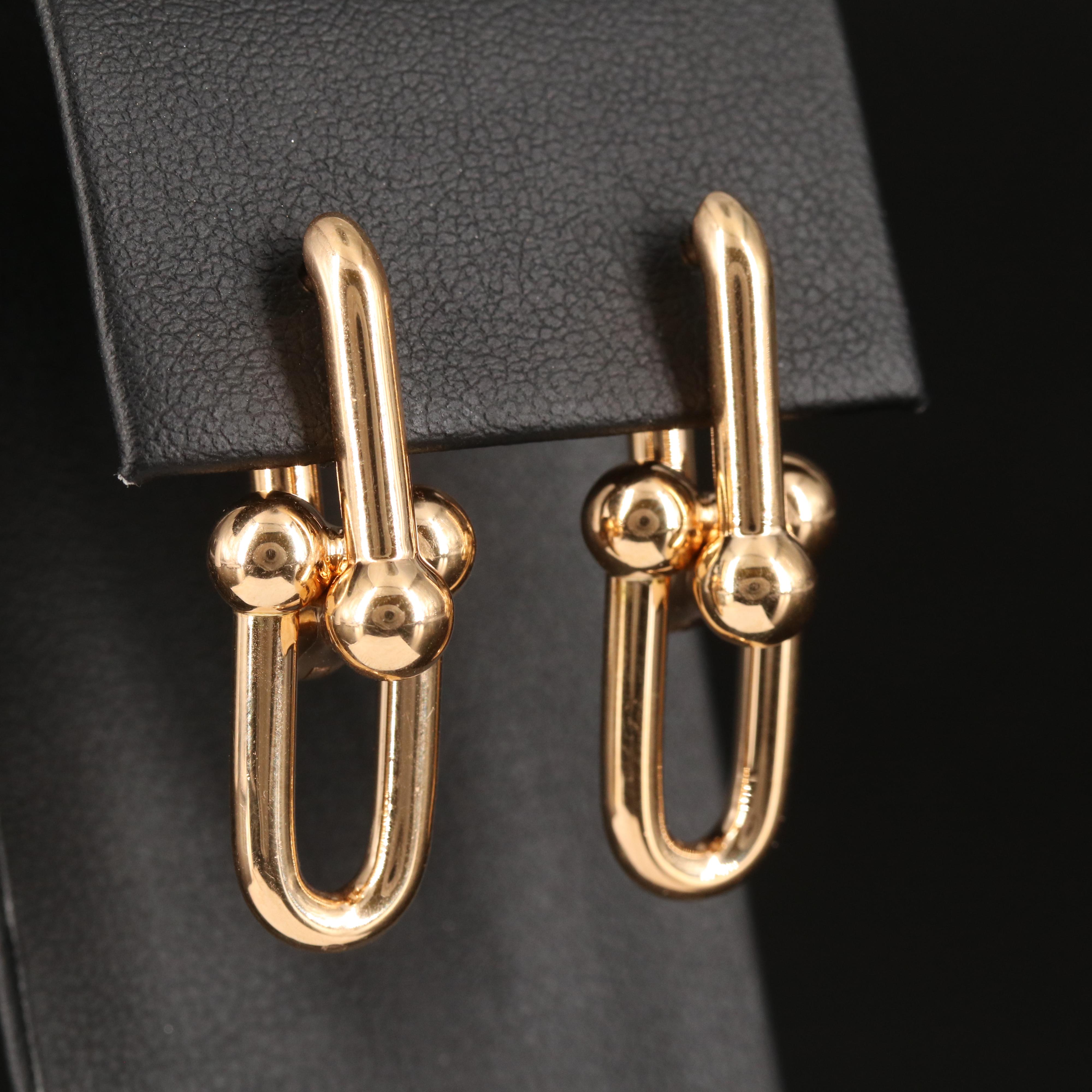 Tiffany & Co. "HardWear" 18K Rose Gold Link Earrings