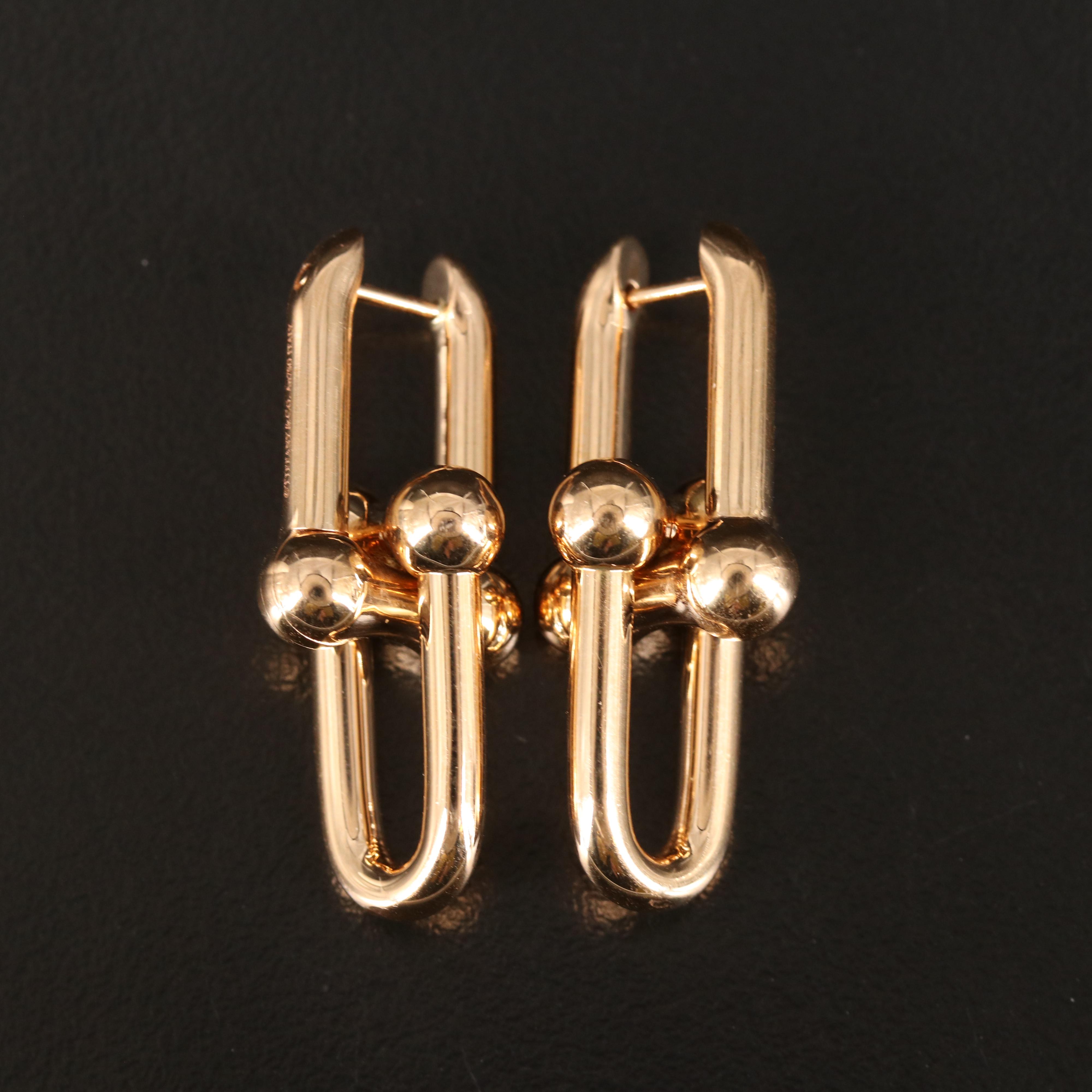 Tiffany & Co. "HardWear" 18K Rose Gold Link Earrings