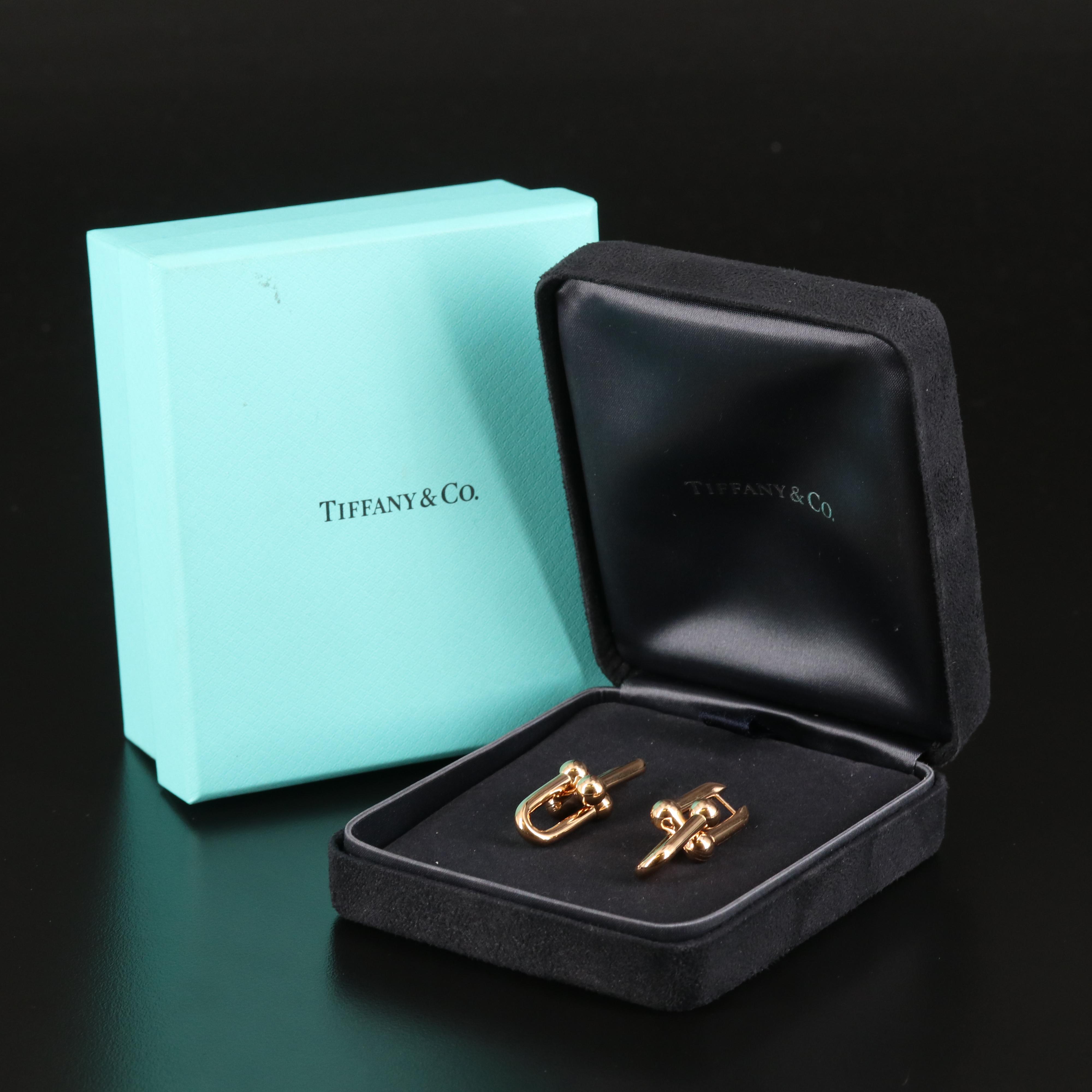 Tiffany & Co. "HardWear" 18K Rose Gold Link Earrings
