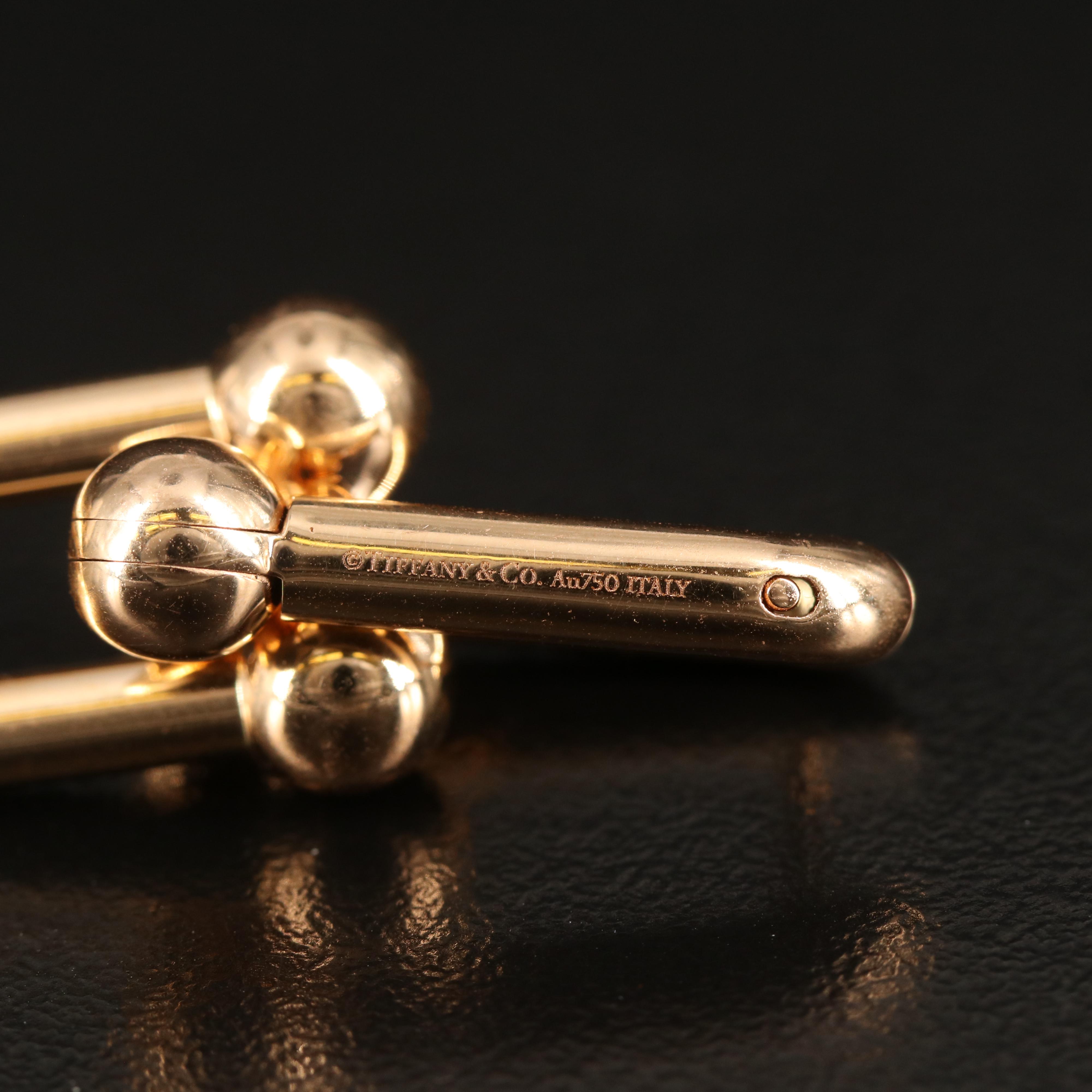 Tiffany & Co. "HardWear" 18K Rose Gold Link Earrings