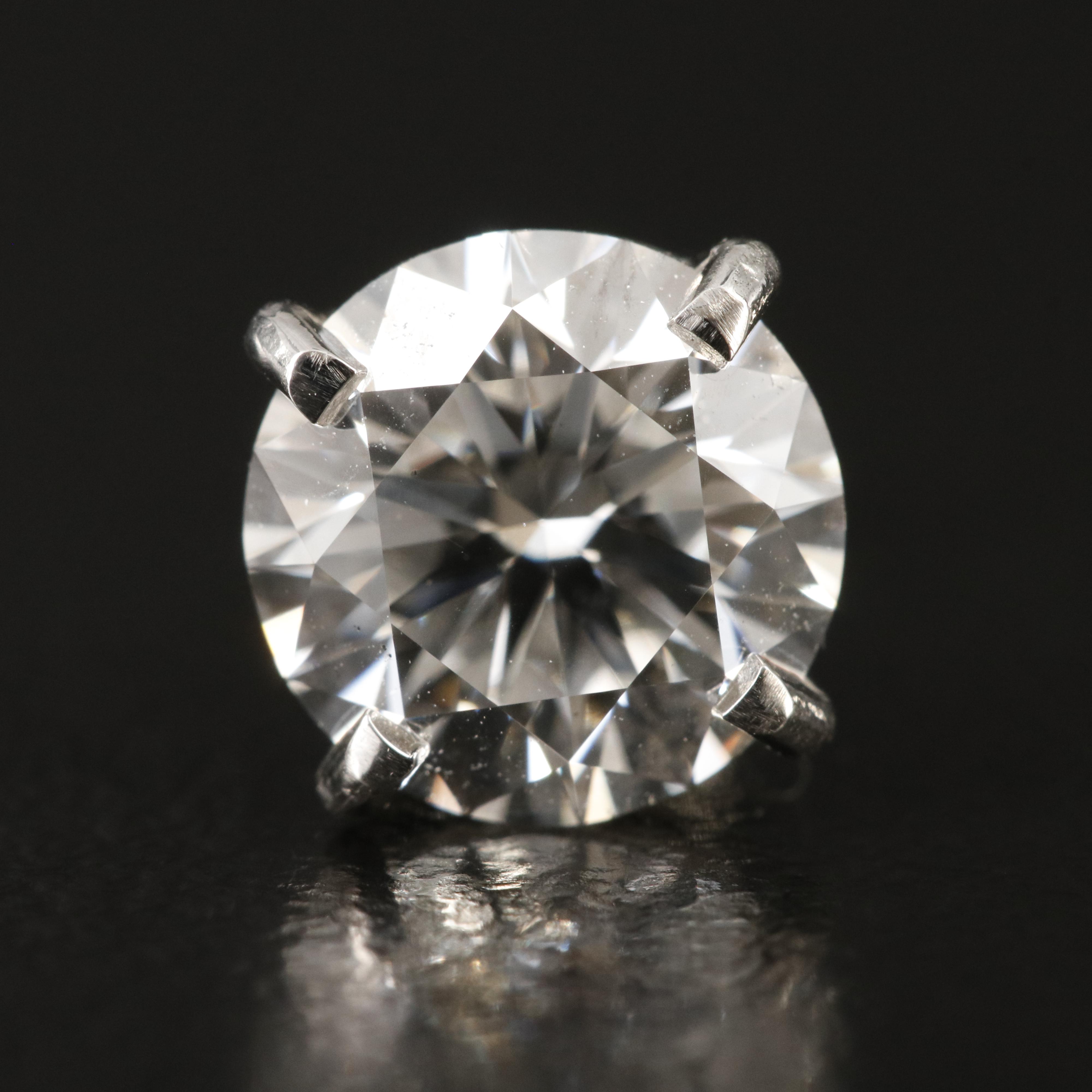 Platinum 3.81 CTW Lab Grown Diamond Stud Earrings with IGI Reports