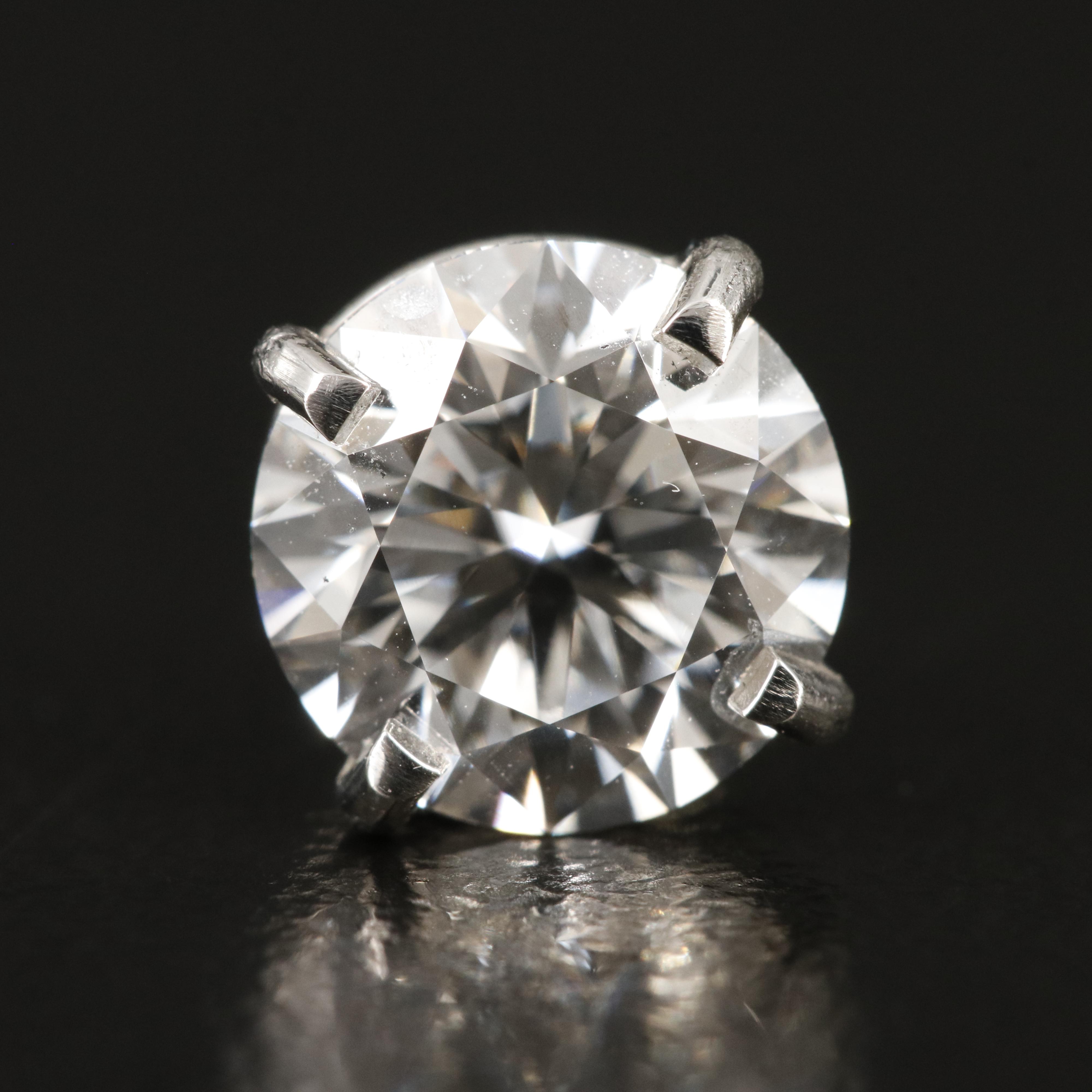 Platinum 3.81 CTW Lab Grown Diamond Stud Earrings with IGI Reports