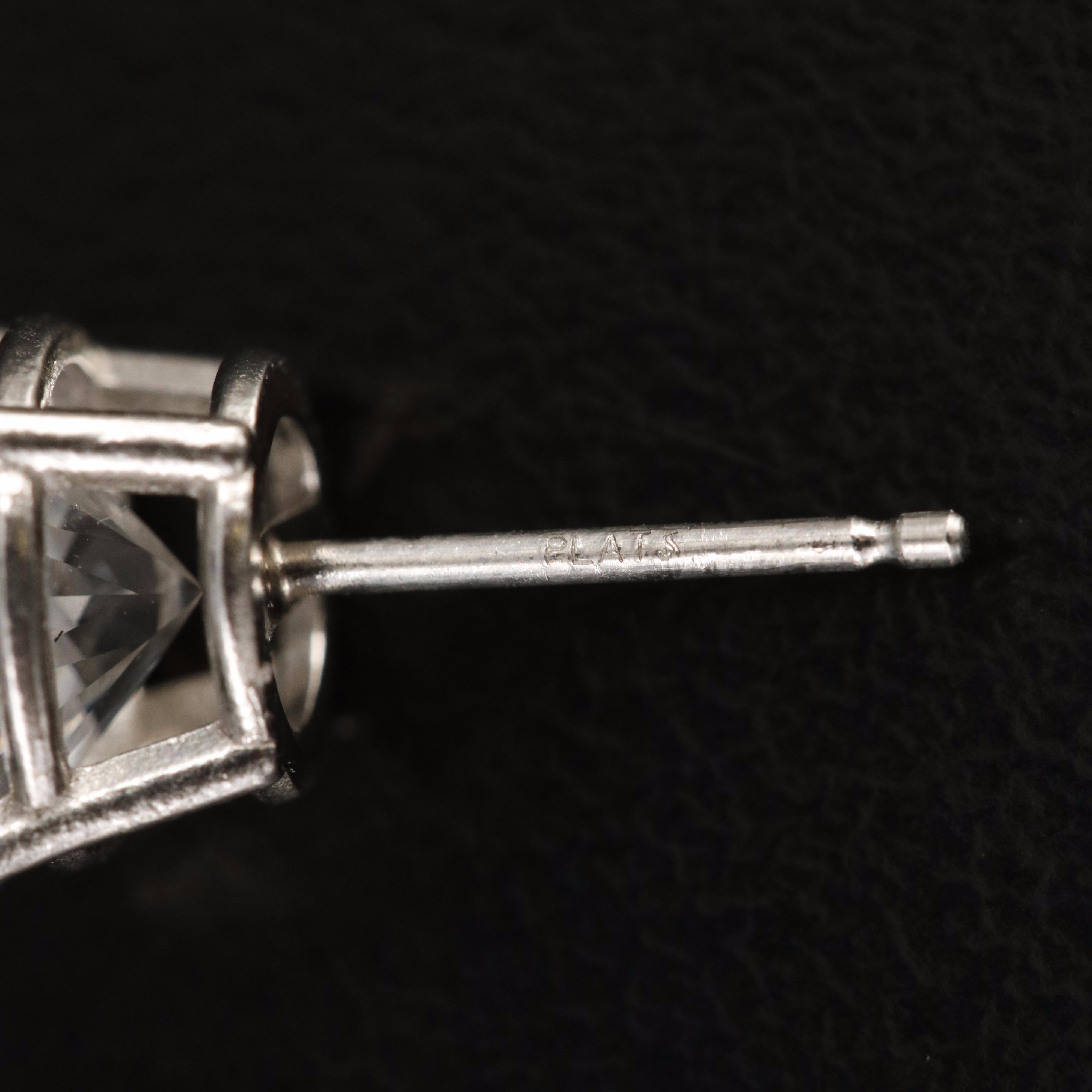 Platinum 3.81 CTW Lab Grown Diamond Stud Earrings with IGI Reports