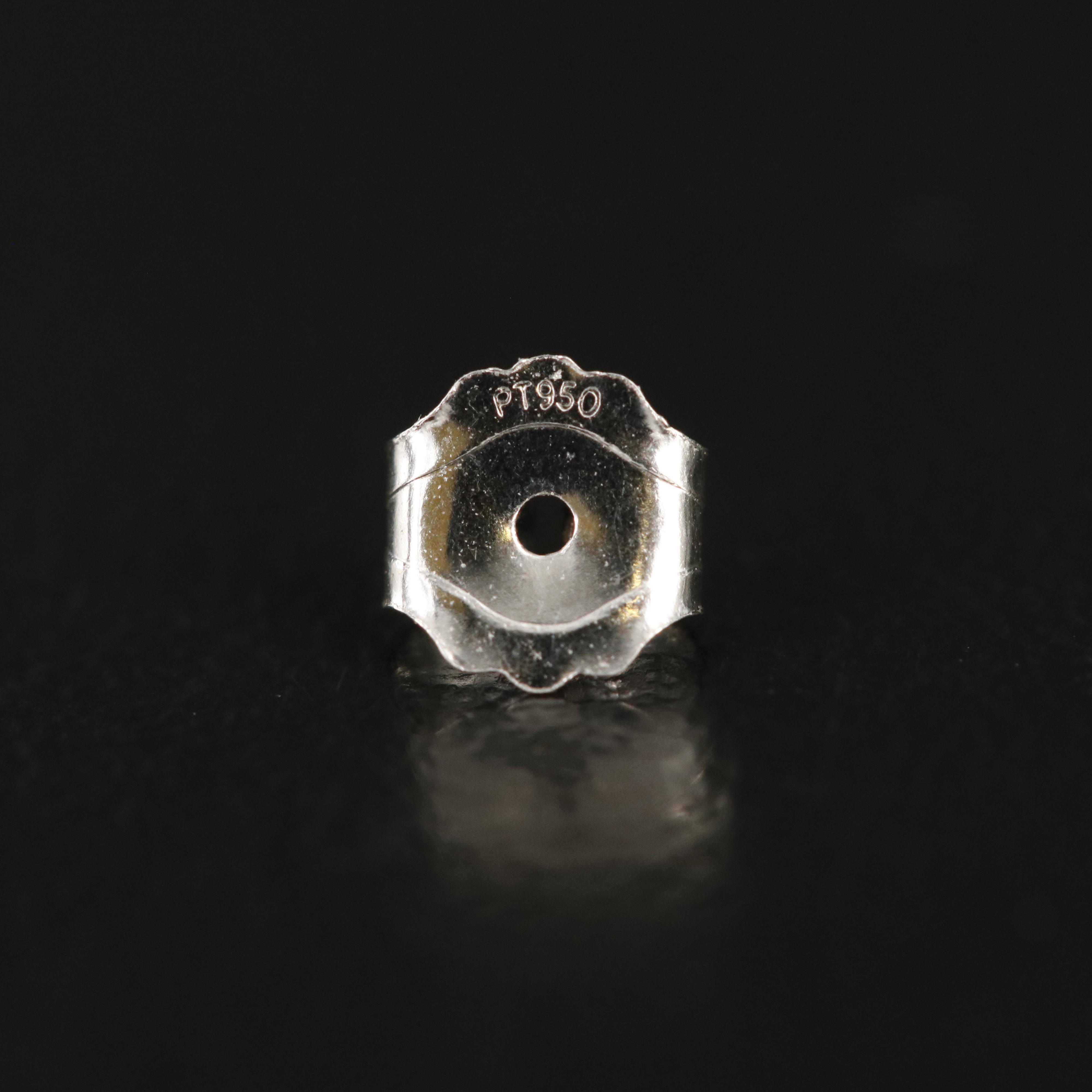 Platinum 3.81 CTW Lab Grown Diamond Stud Earrings with IGI Reports