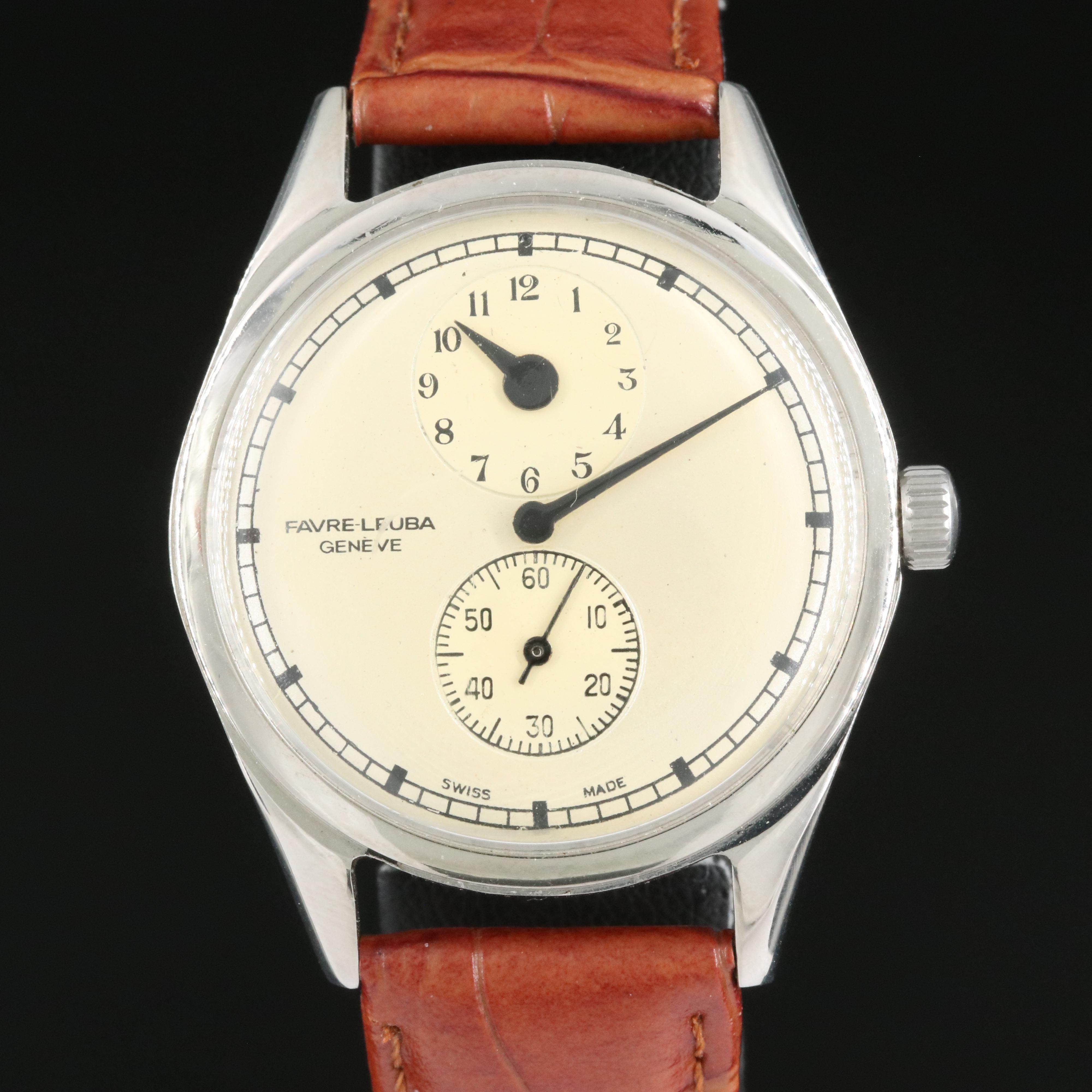 Vintage Favre - Leuba Regulator Stainless Steel Watch