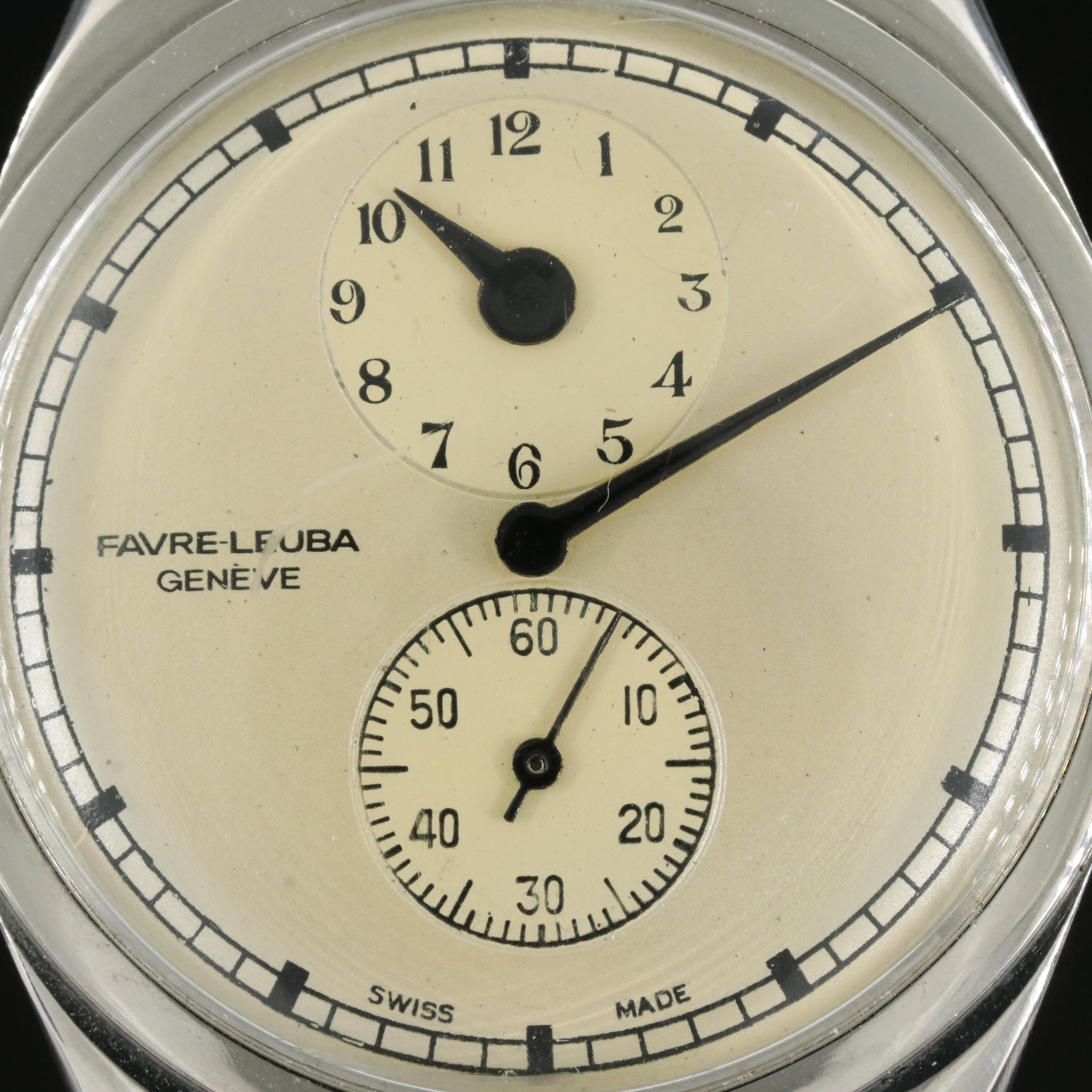 Vintage Favre - Leuba Regulator Stainless Steel Watch