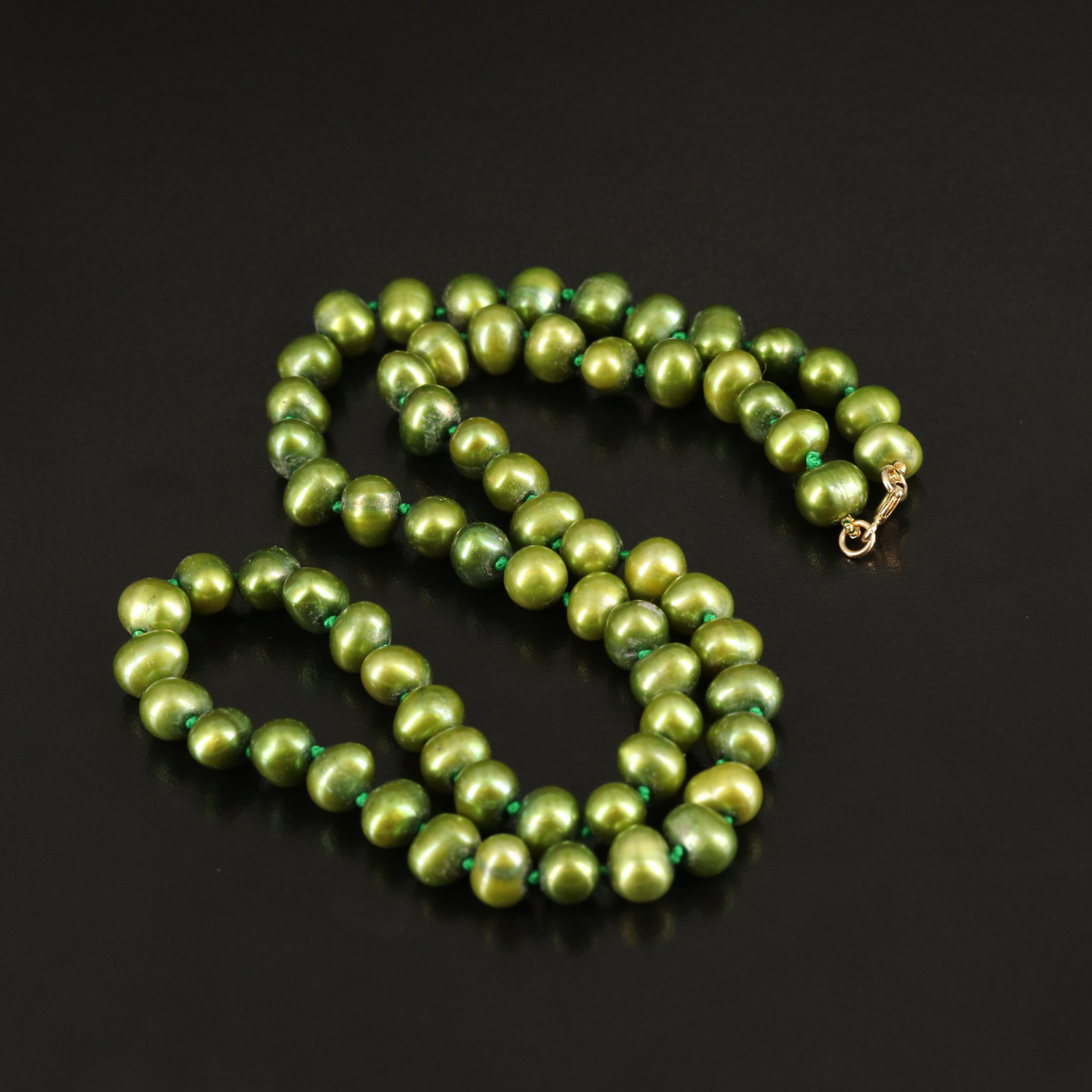 Pearl Necklace with 14K Clasp