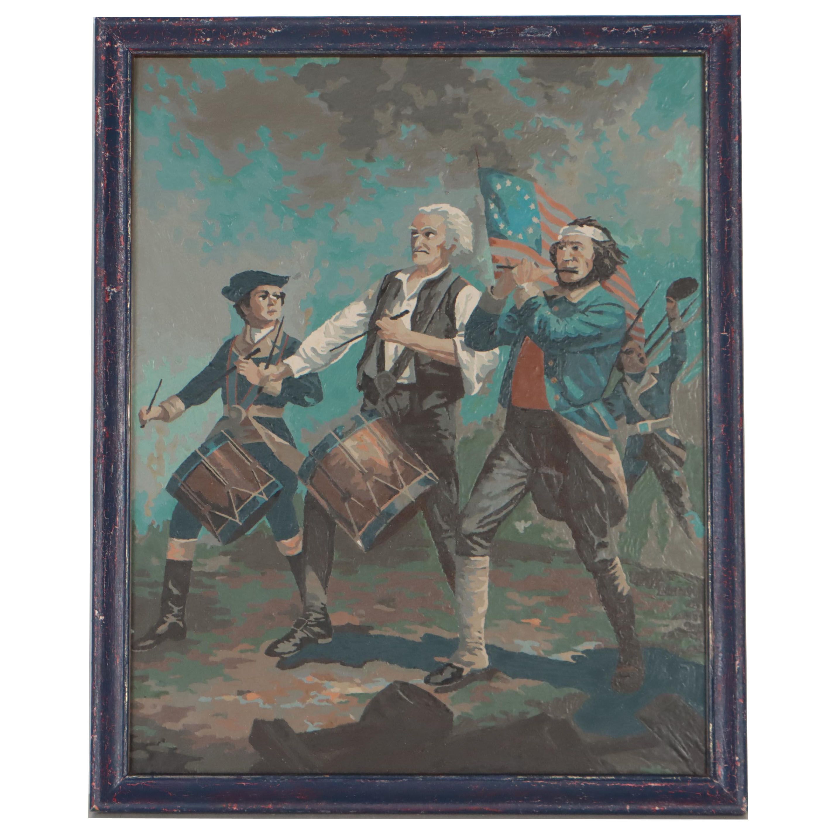 Paint-By-Numbers Acrylic Painting After Archibald Willard "The Spirit of '76"