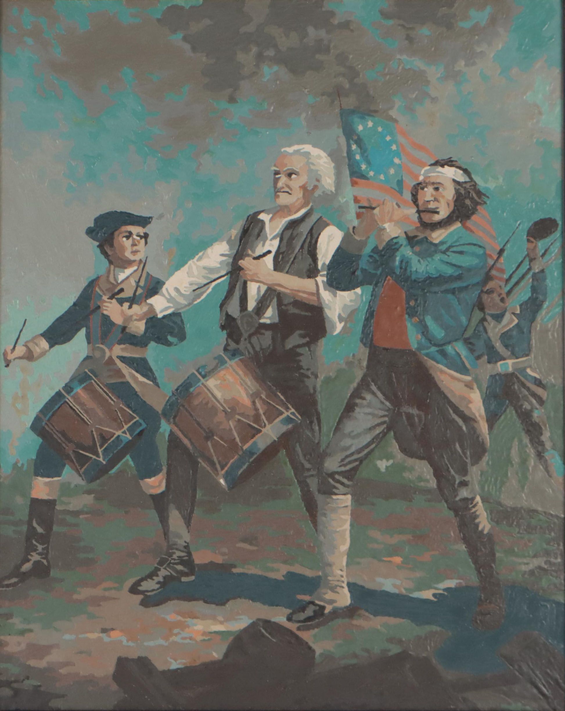 Paint-By-Numbers Acrylic Painting After Archibald Willard "The Spirit of '76"