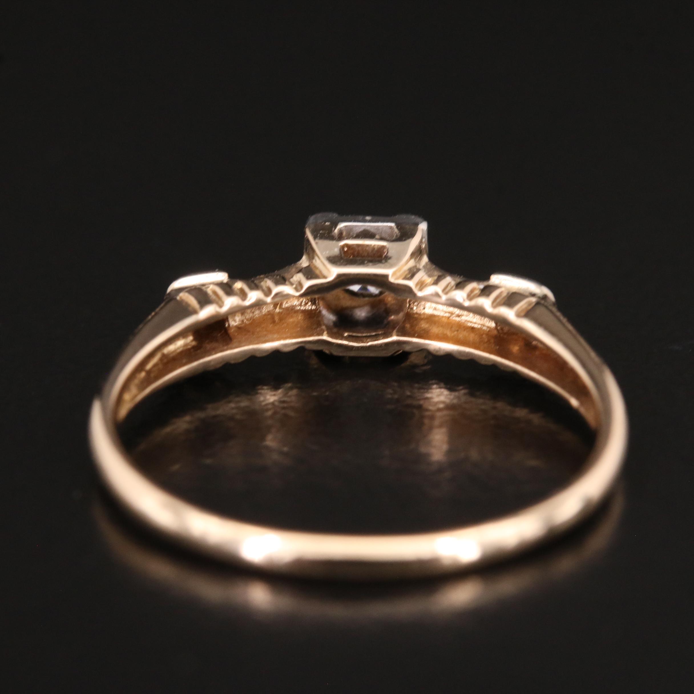 14K 0.10 CT Diamond Ring