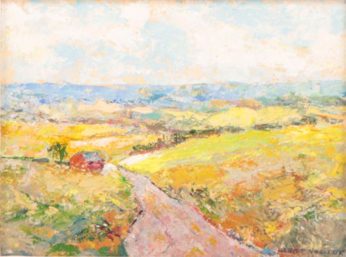 Oil Painting of Pastoral Landscape