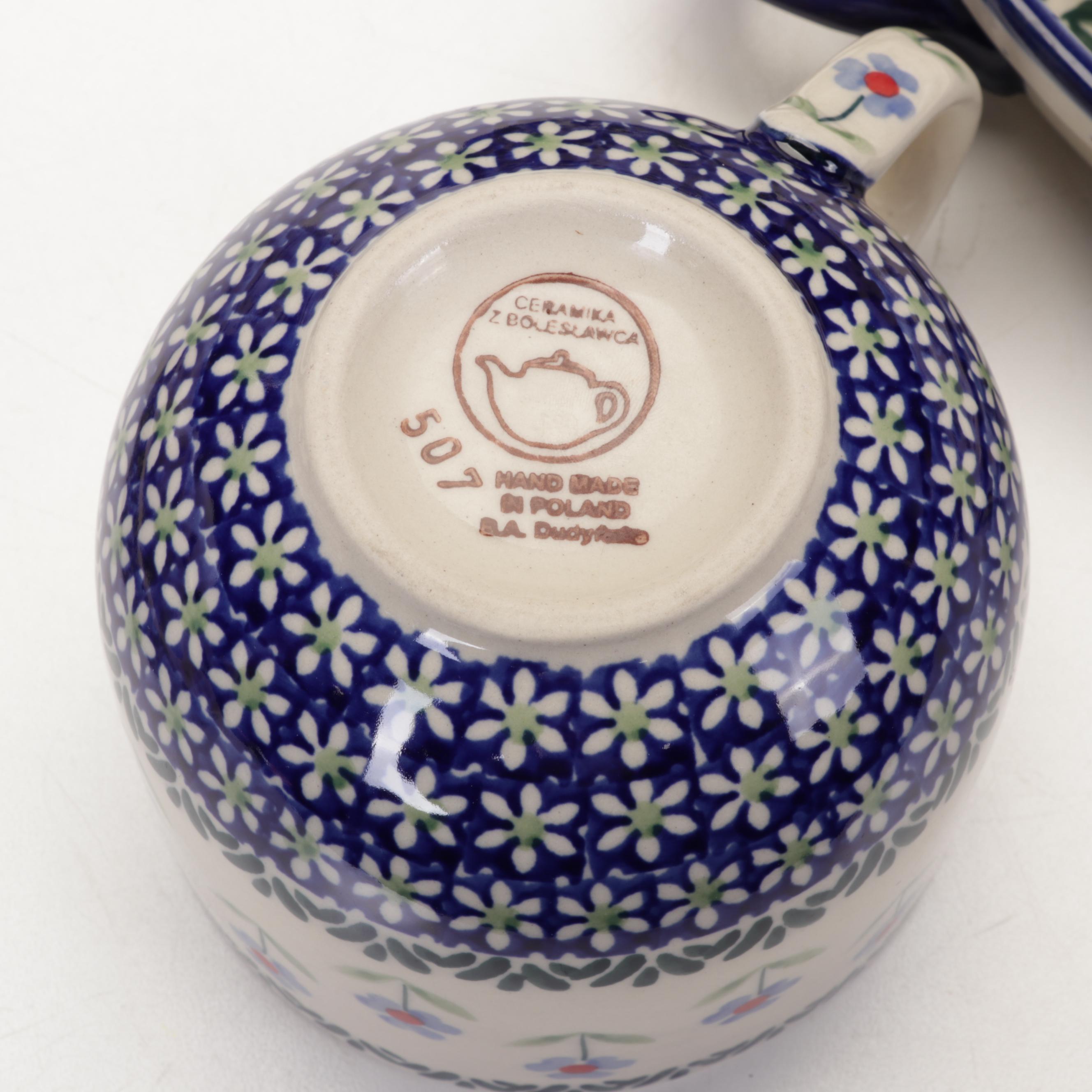 Boleslawiec Hand-Decorated  Polish Pottery Dinnerware