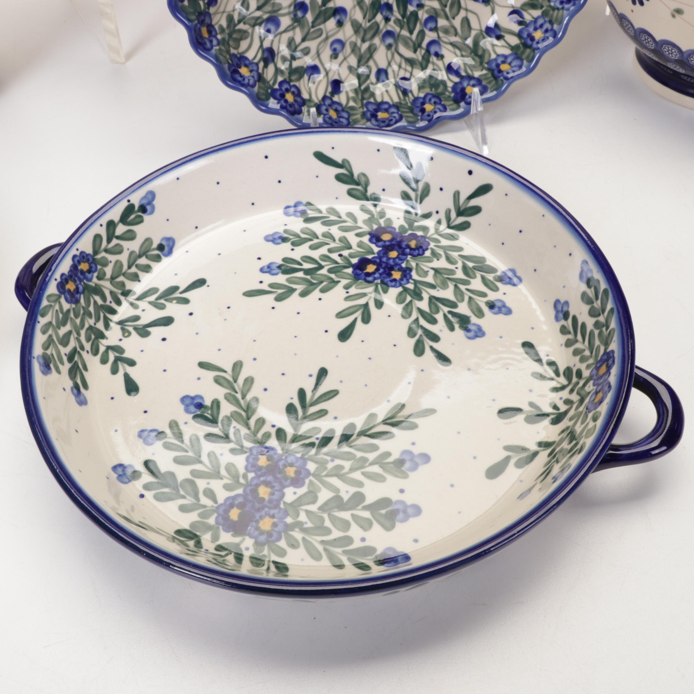 Boleslawiec Hand-Decorated  Polish Pottery Dinnerware
