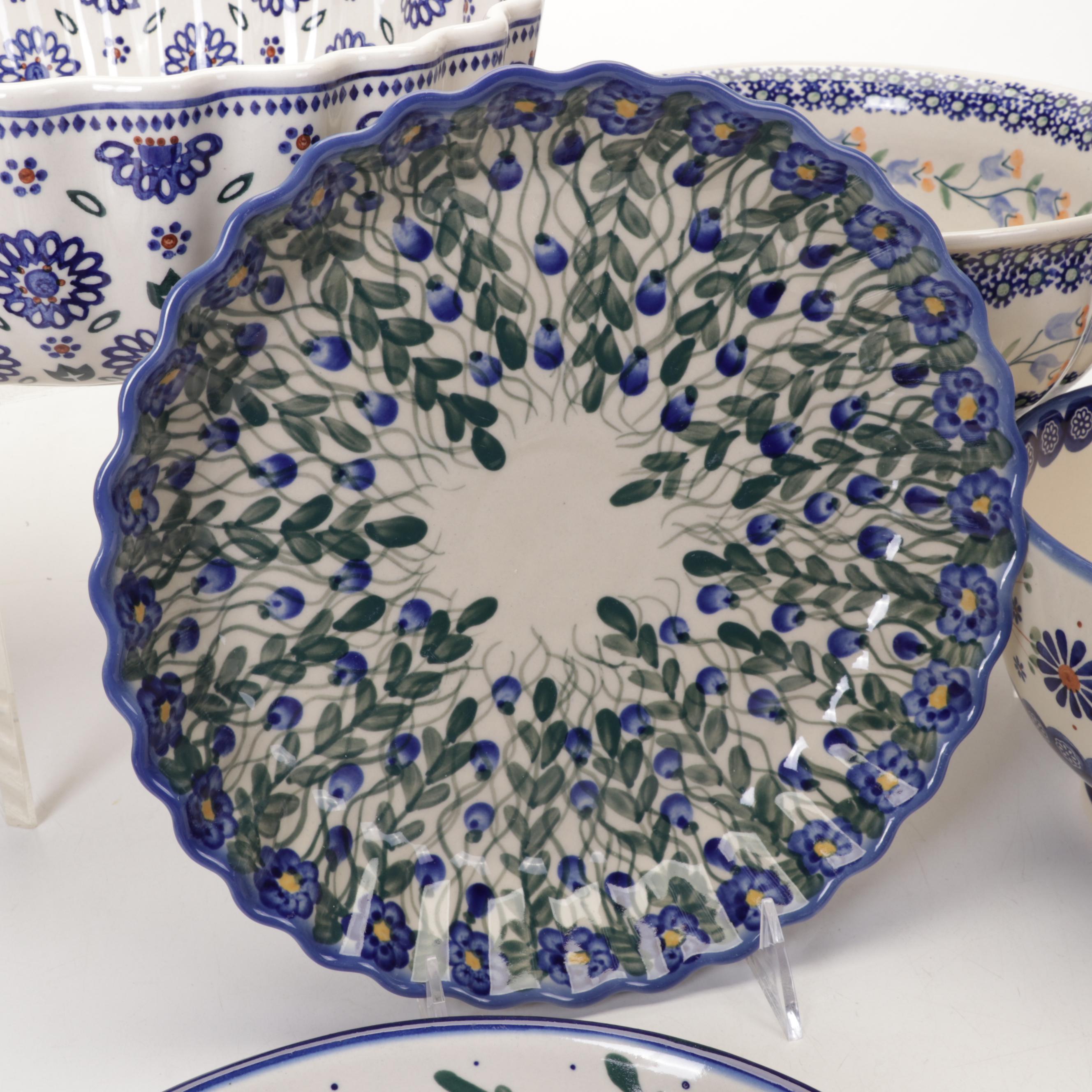 Boleslawiec Hand-Decorated  Polish Pottery Dinnerware