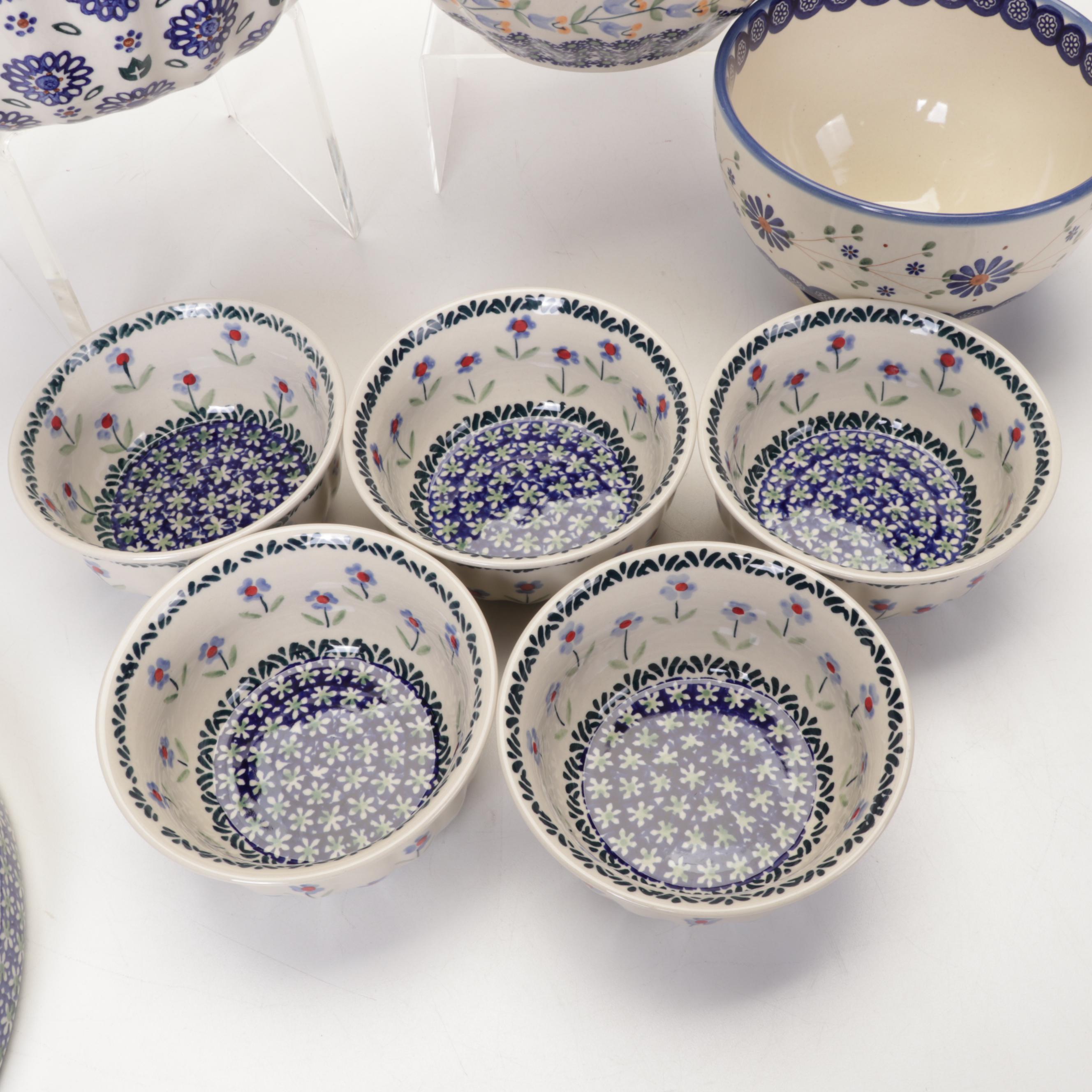 Boleslawiec Hand-Decorated  Polish Pottery Dinnerware
