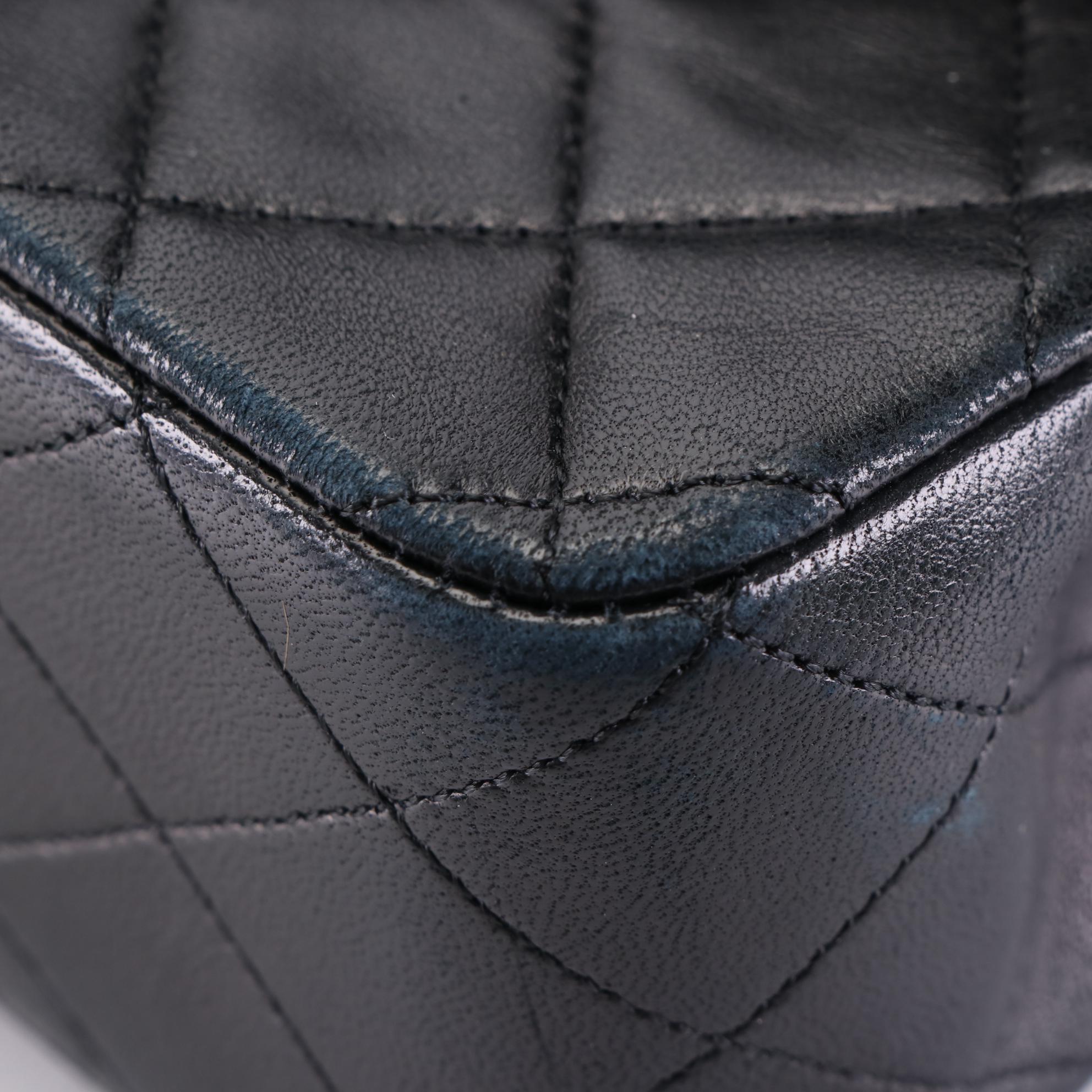 Chanel Timeless Classic Double Flap Bag M in Black Quilted Lambskin Leather