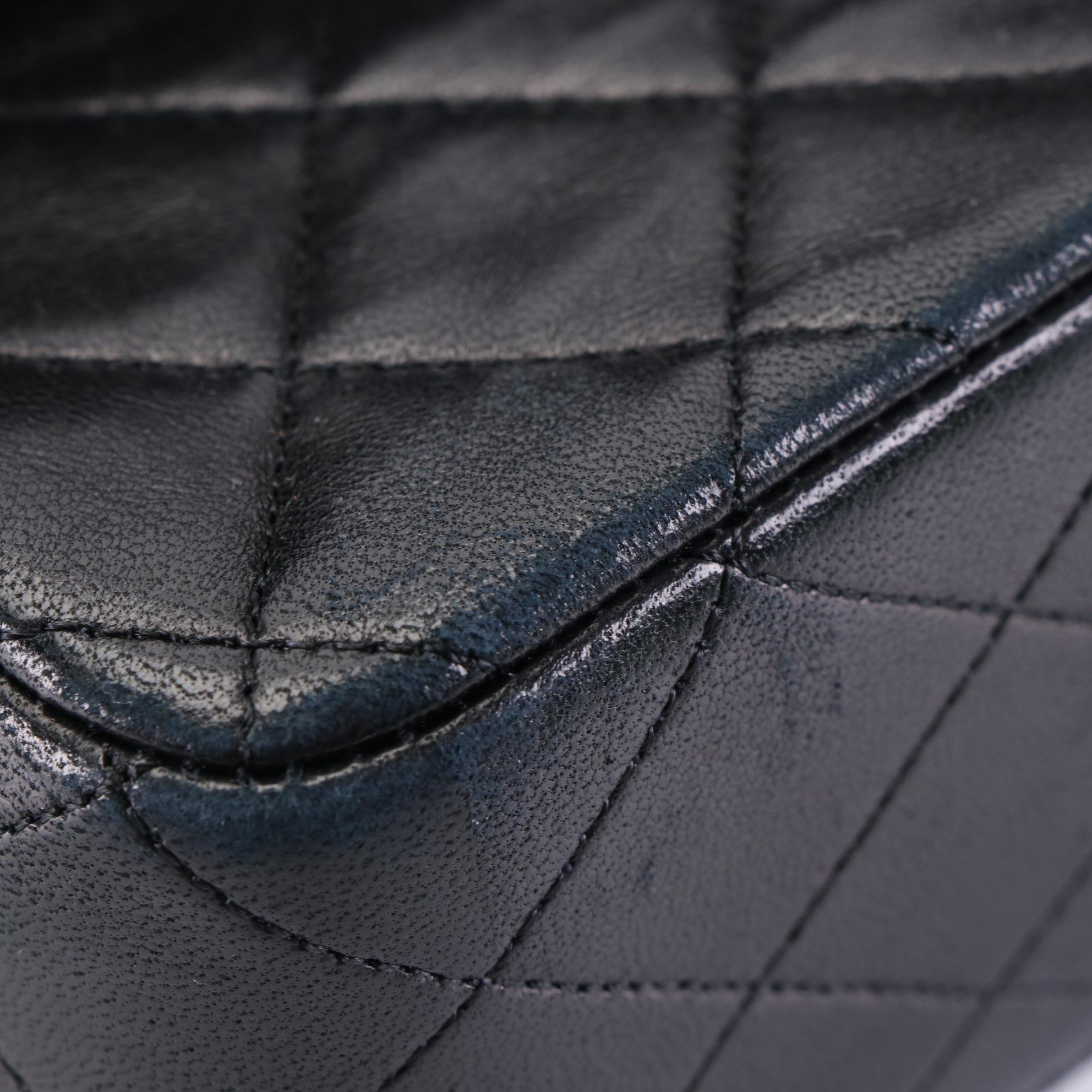 Chanel Timeless Classic Double Flap Bag M in Black Quilted Lambskin Leather