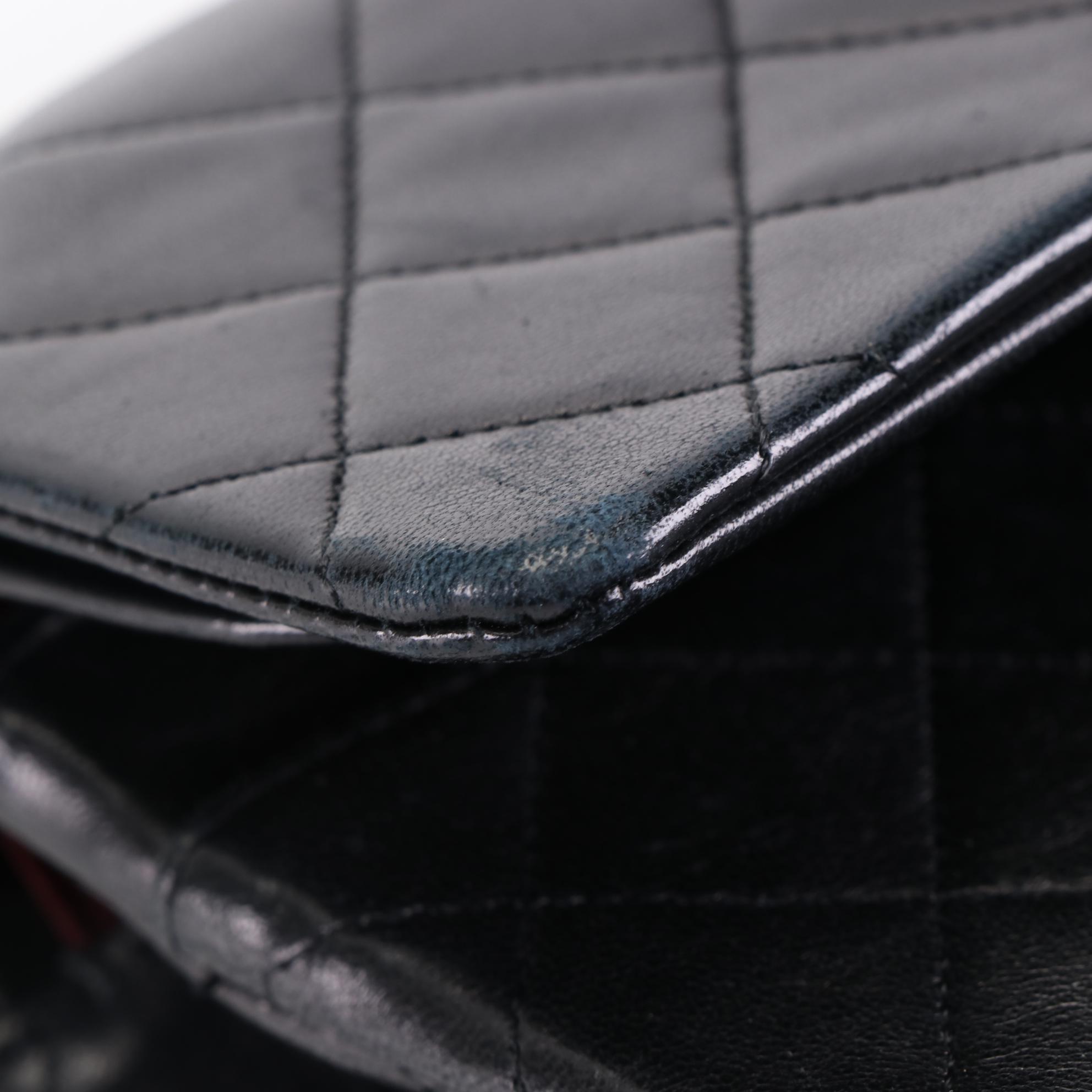 Chanel Timeless Classic Double Flap Bag M in Black Quilted Lambskin Leather