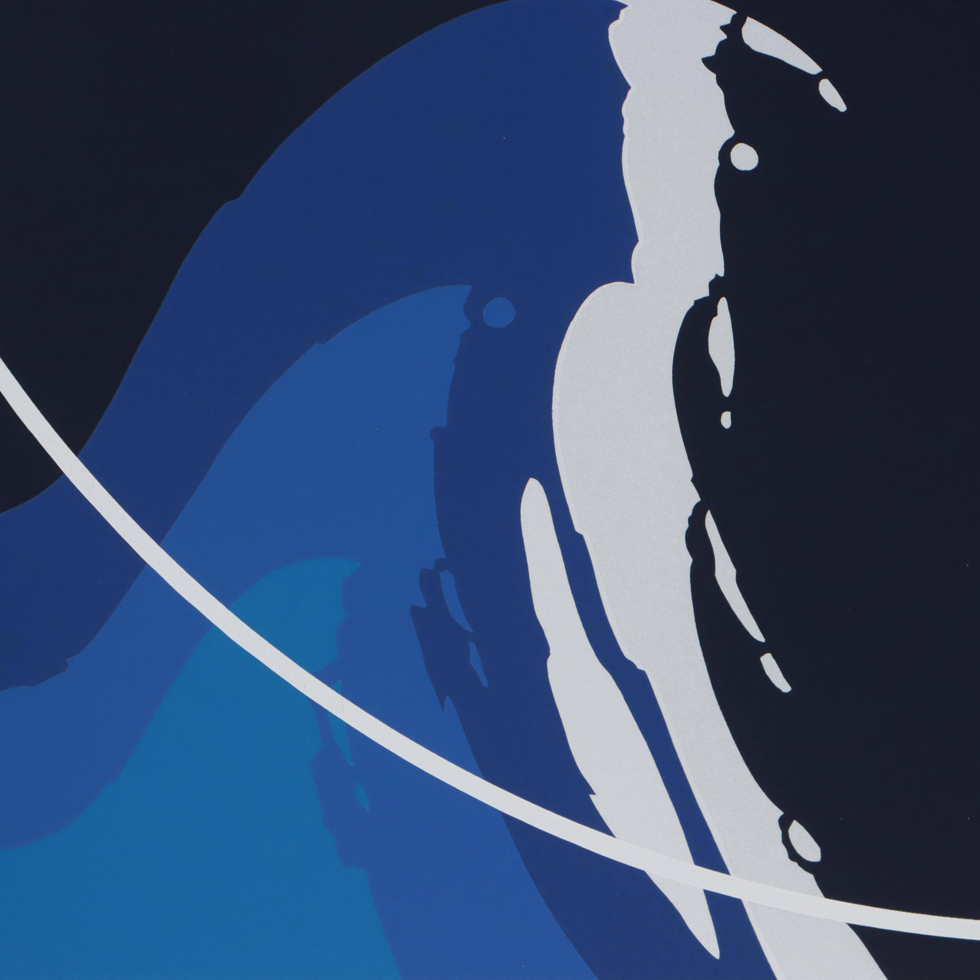 Thomas Whelan Benton Serigraph "Earth Series - Blue," 1979