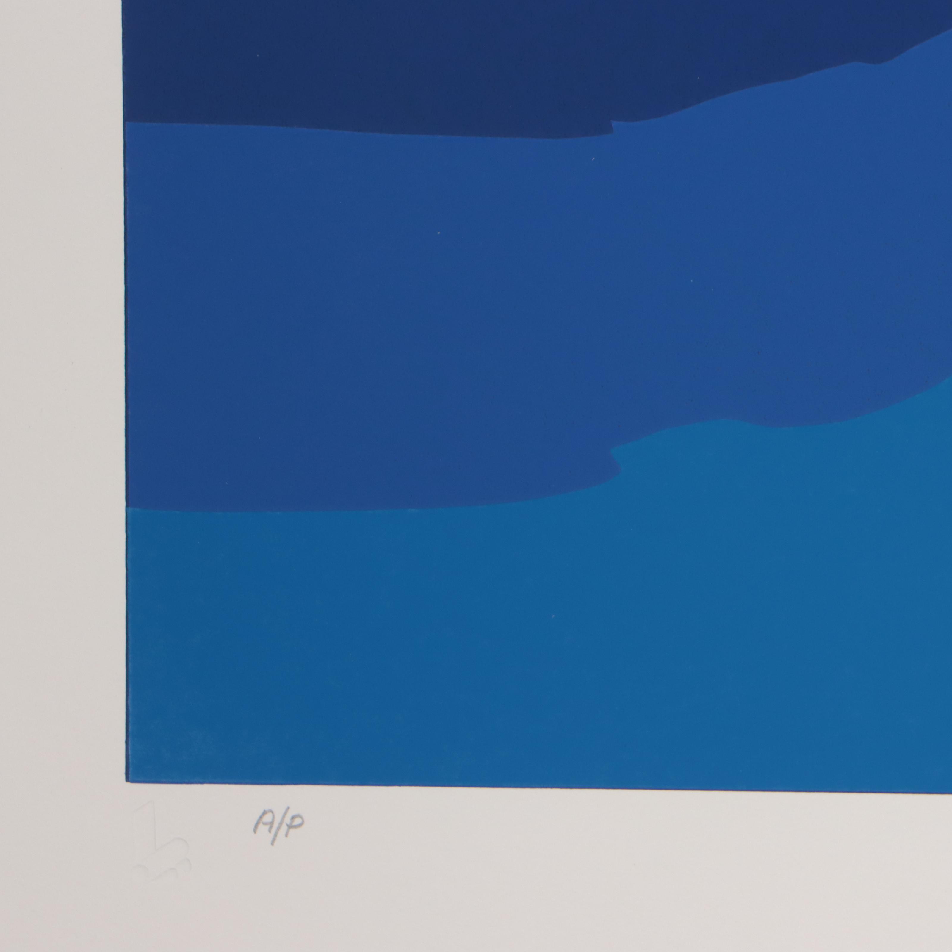 Thomas Whelan Benton Serigraph "Earth Series - Blue," 1979