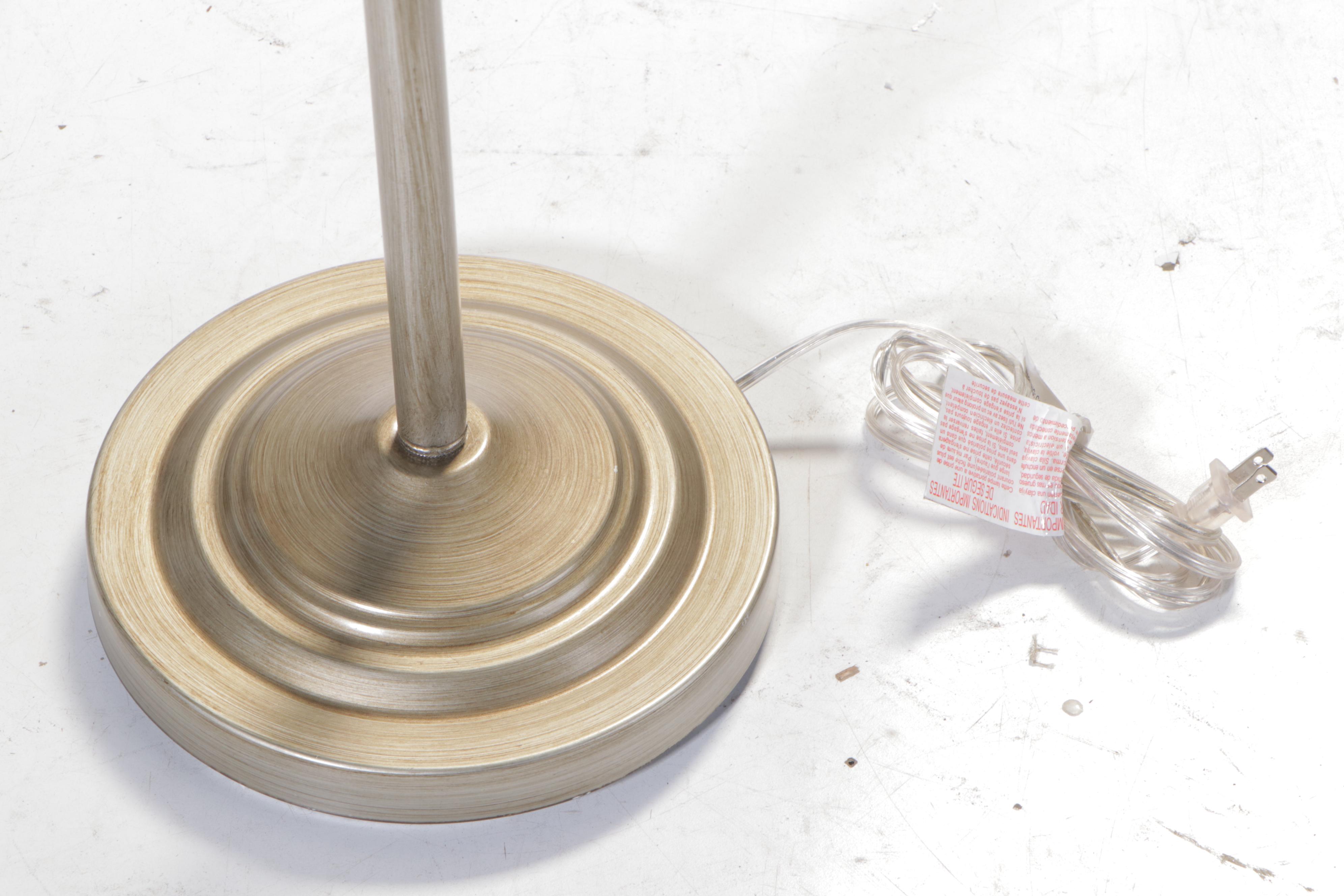 Décor Therapy "Dane" Brushed Metal Pharmacy Style Floor Lamp