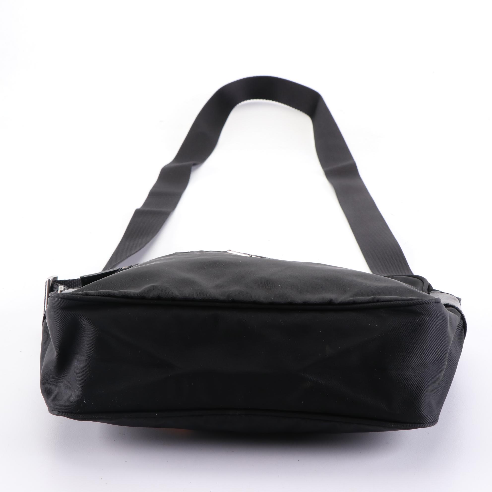 Prada Crossbody Bag in Nylon with Leather Trim