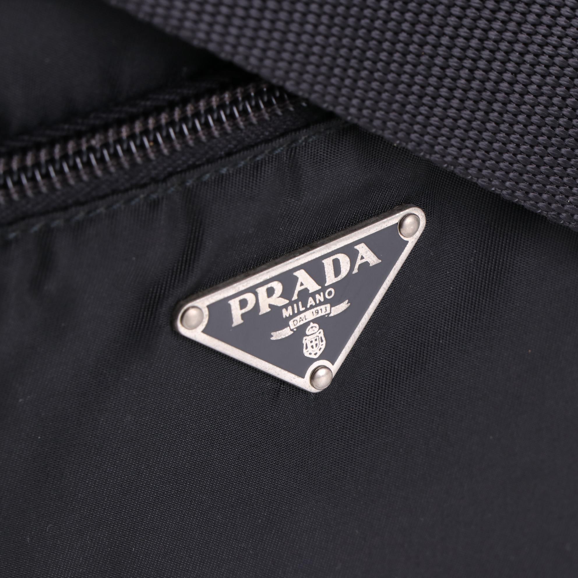 Prada Crossbody Bag in Nylon with Leather Trim