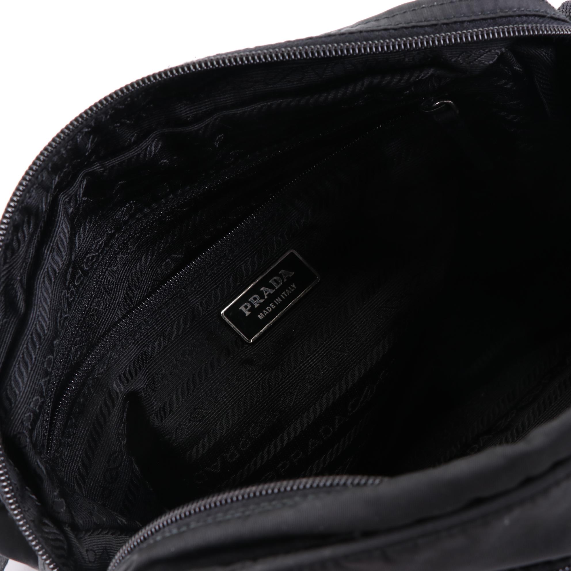 Prada Crossbody Bag in Nylon with Leather Trim