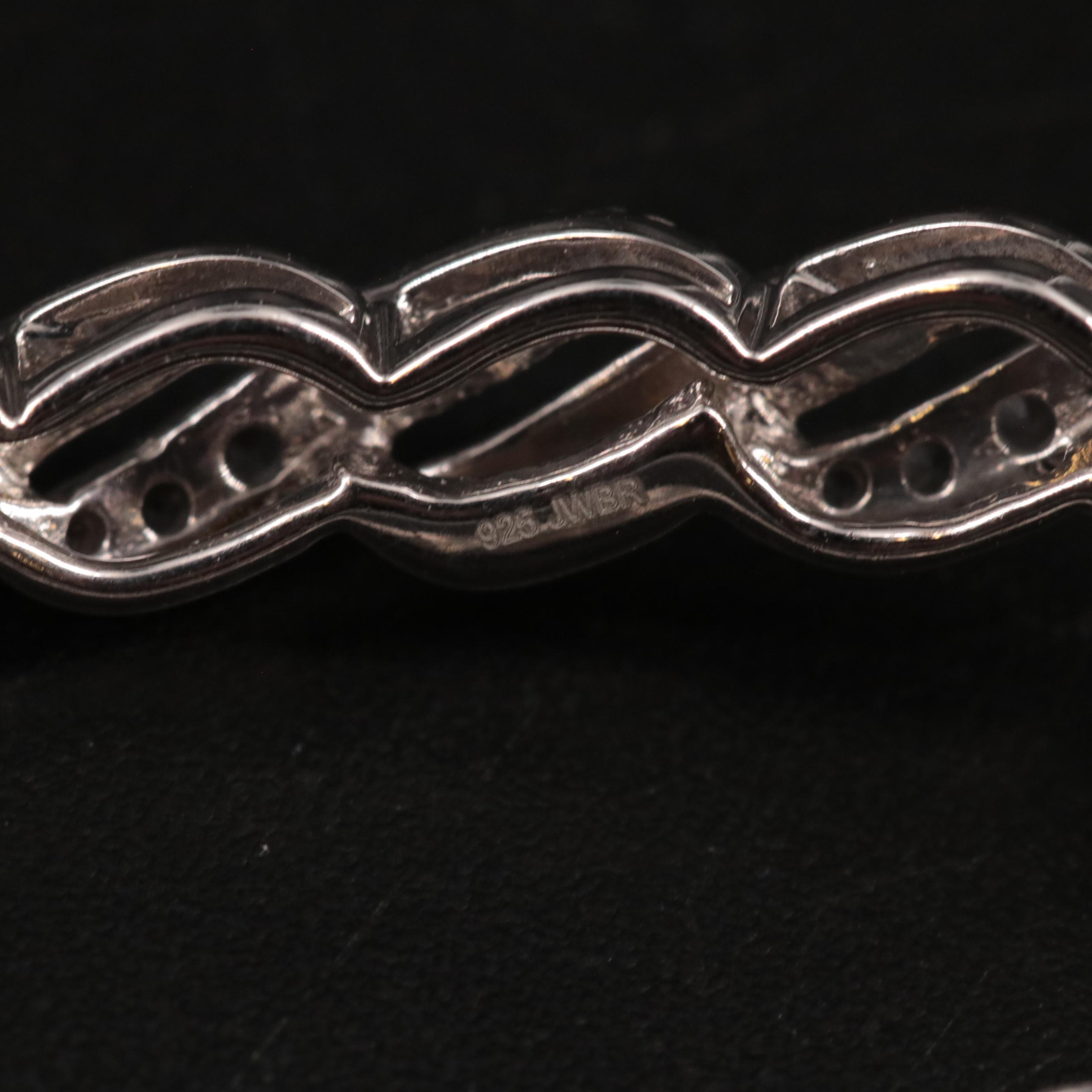 Sterling Silver Zircon Slide Bracelet
