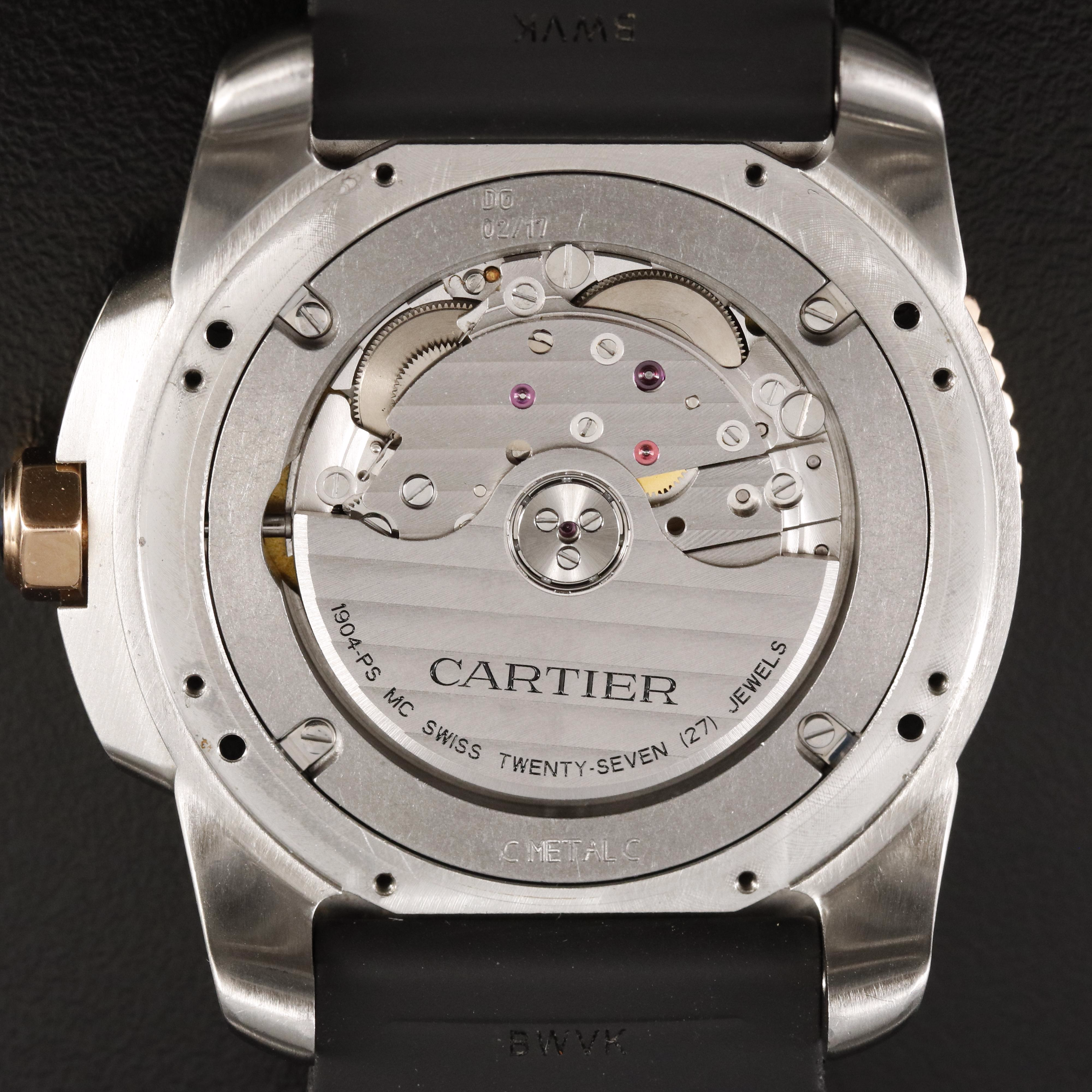 Cartier Calibre de Cartier Diver 18K and Steel Automatic Watch