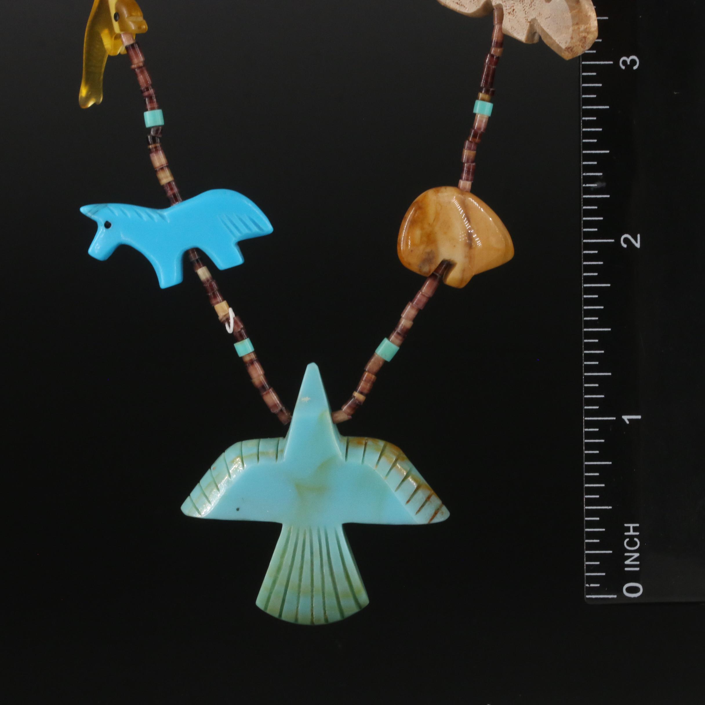 Southwestern Sterling Fetish Necklace