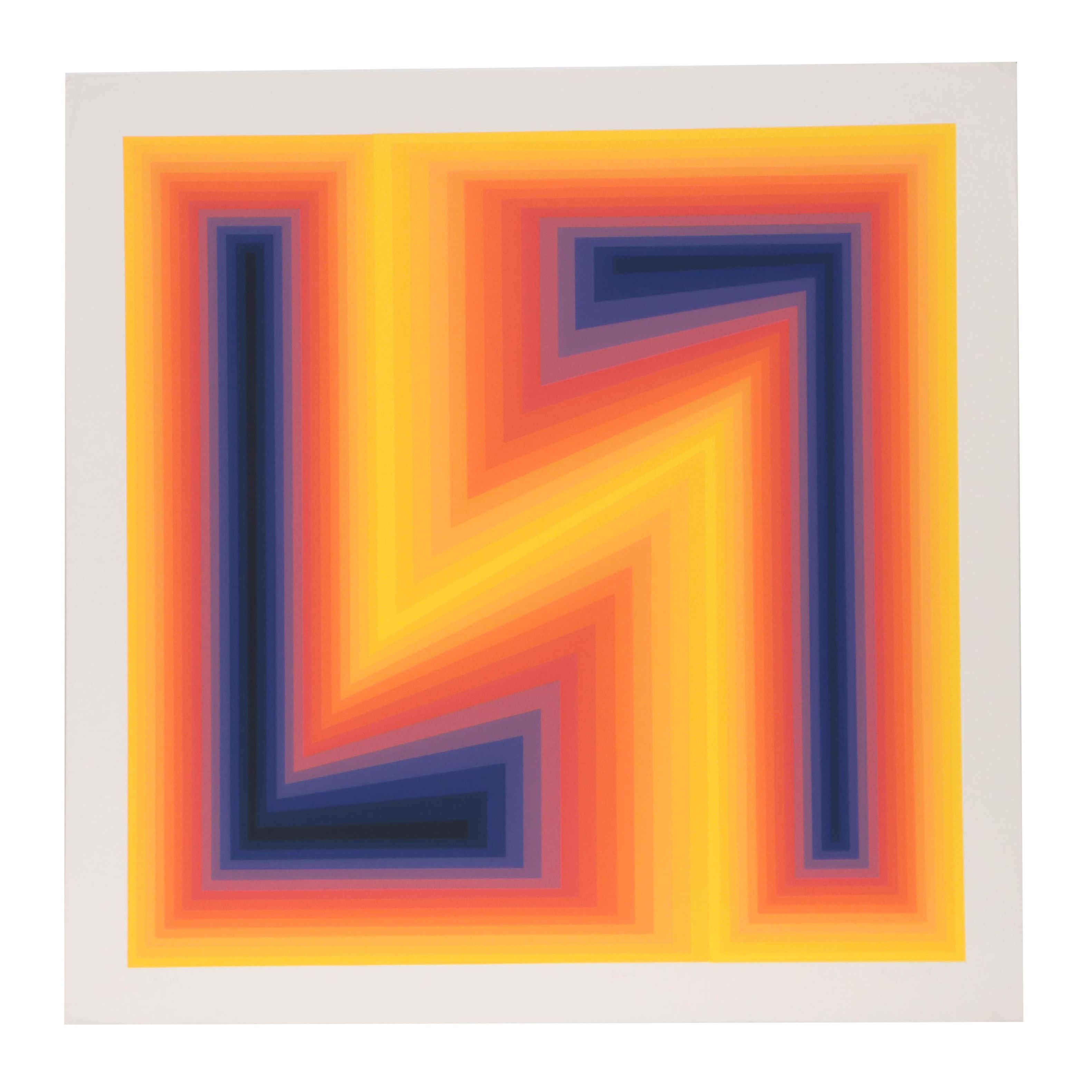 Jurgen Peters Serigraph "Lightning," 1978