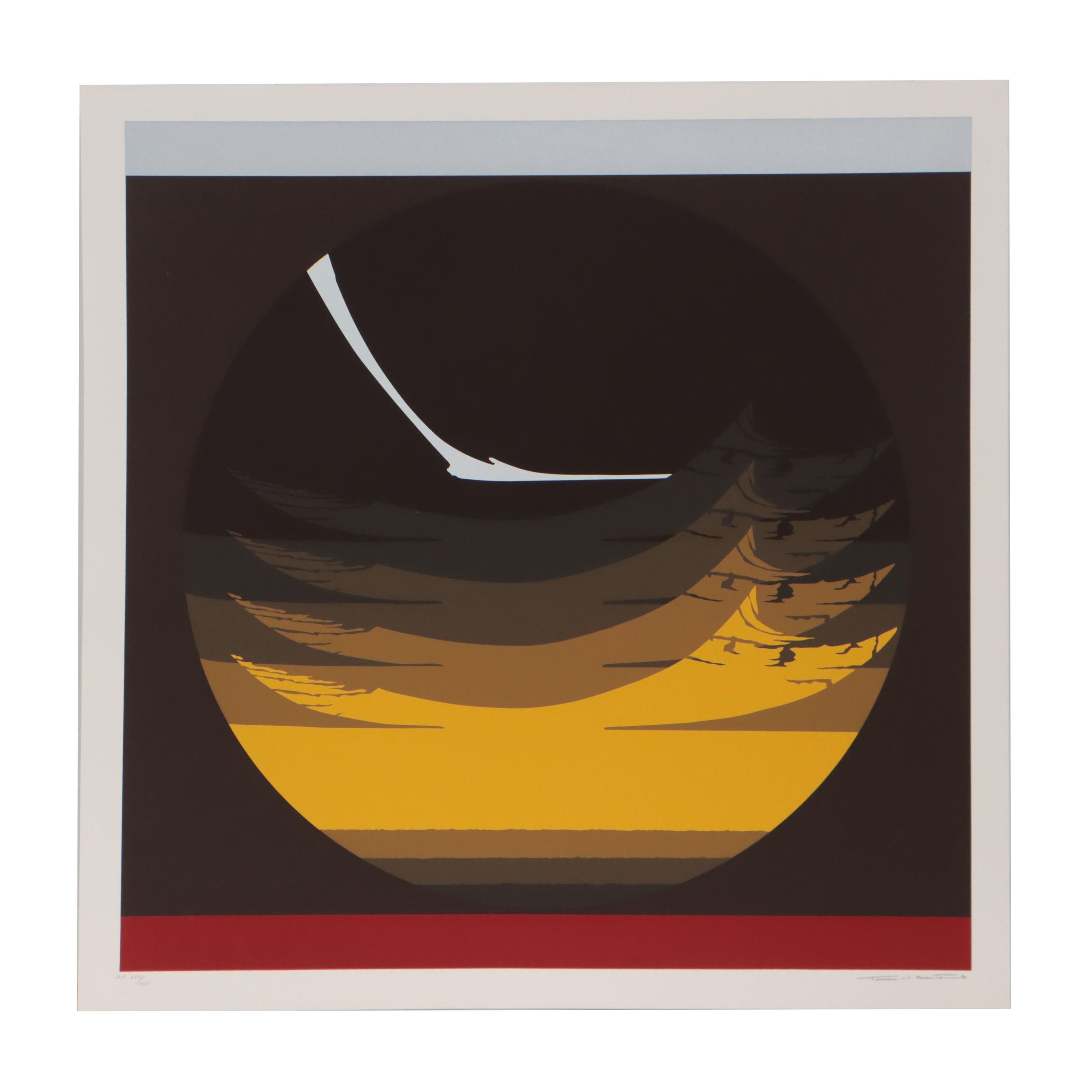 Thomas Whelan Benton Serigraph "Gate Series - Yellow," 1981