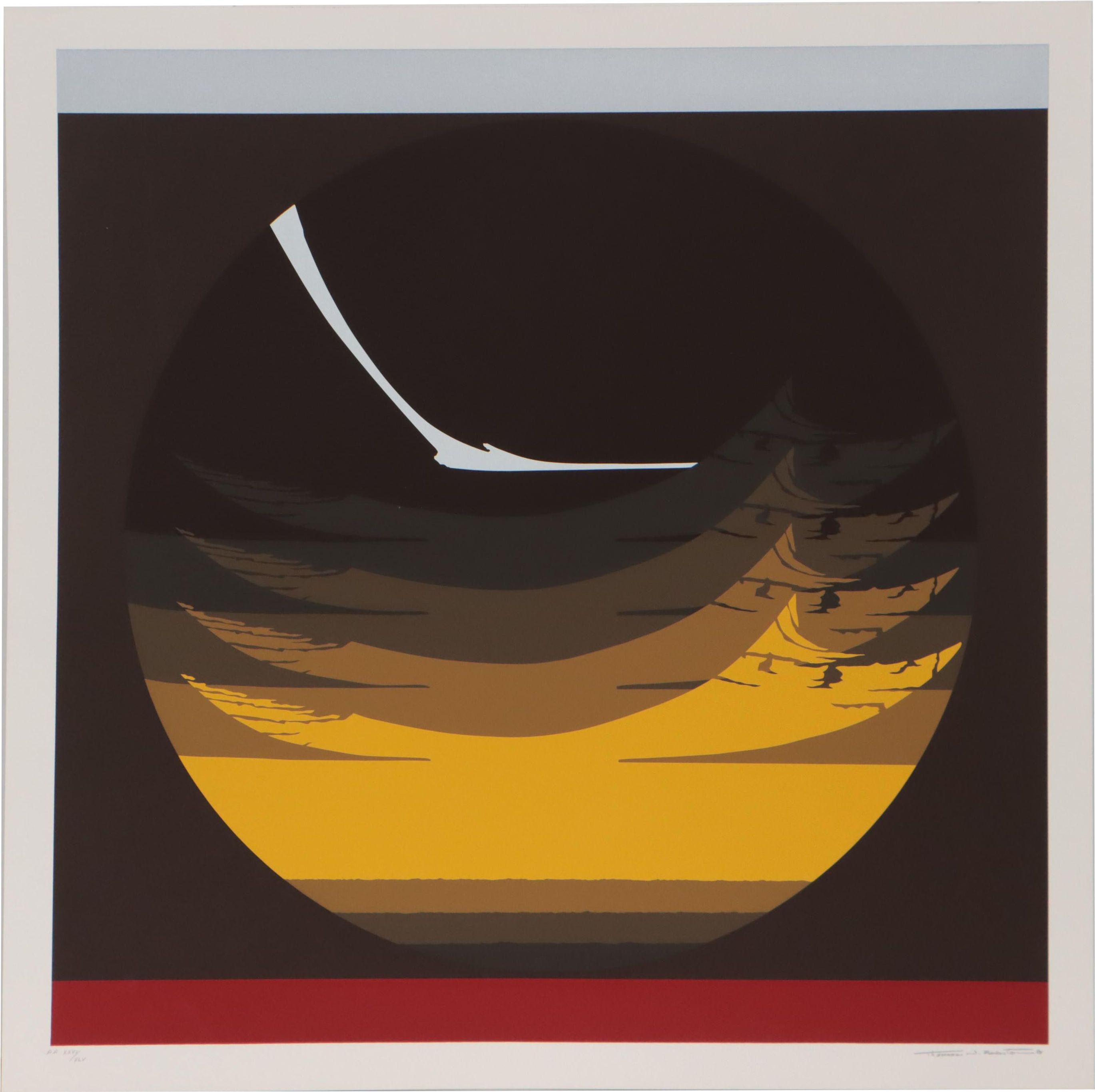 Thomas Whelan Benton Serigraph "Gate Series - Yellow," 1981